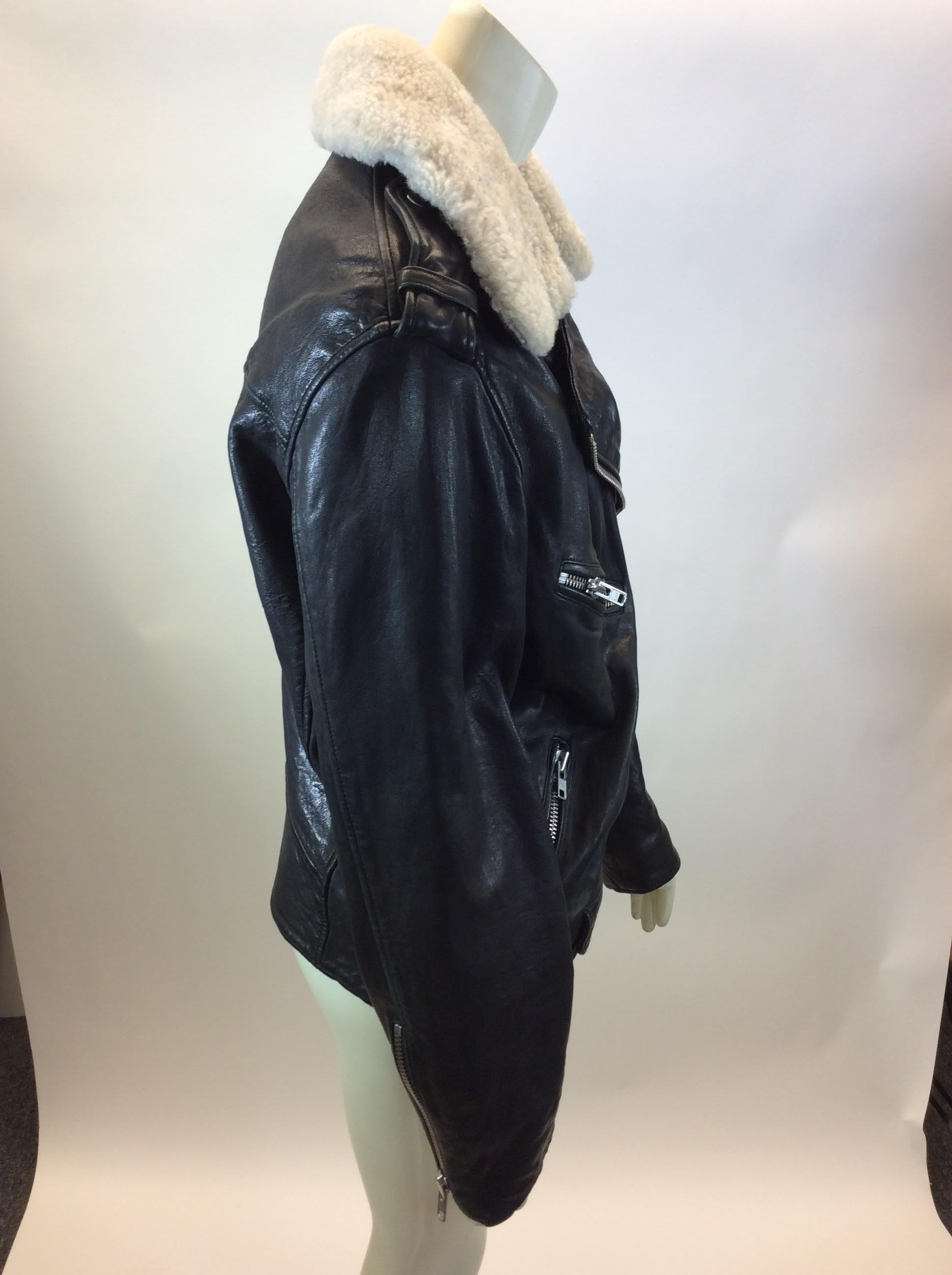 Women's Isabel Marant Black Leather Jacket For Sale