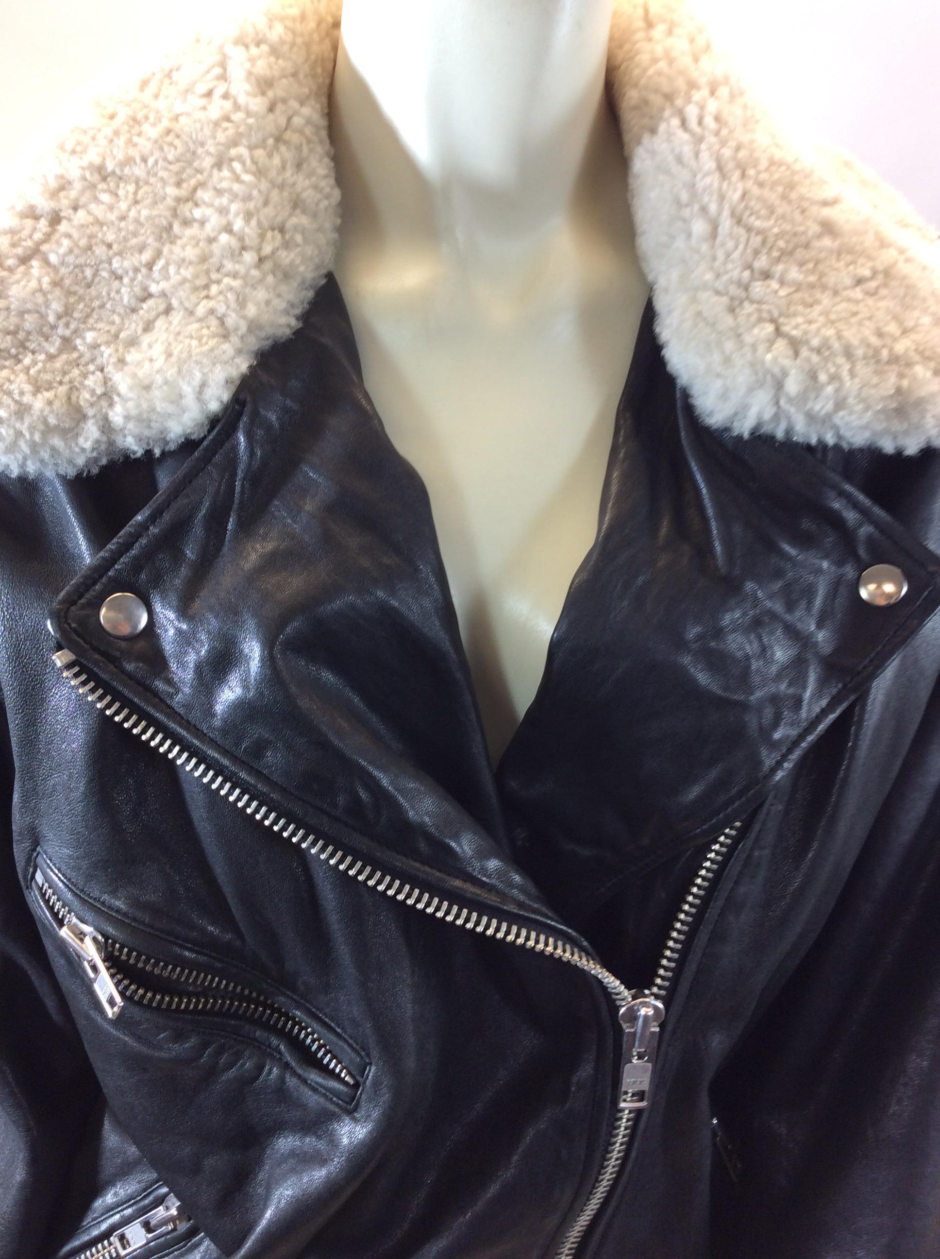 Isabel Marant Black Leather Jacket For Sale 1