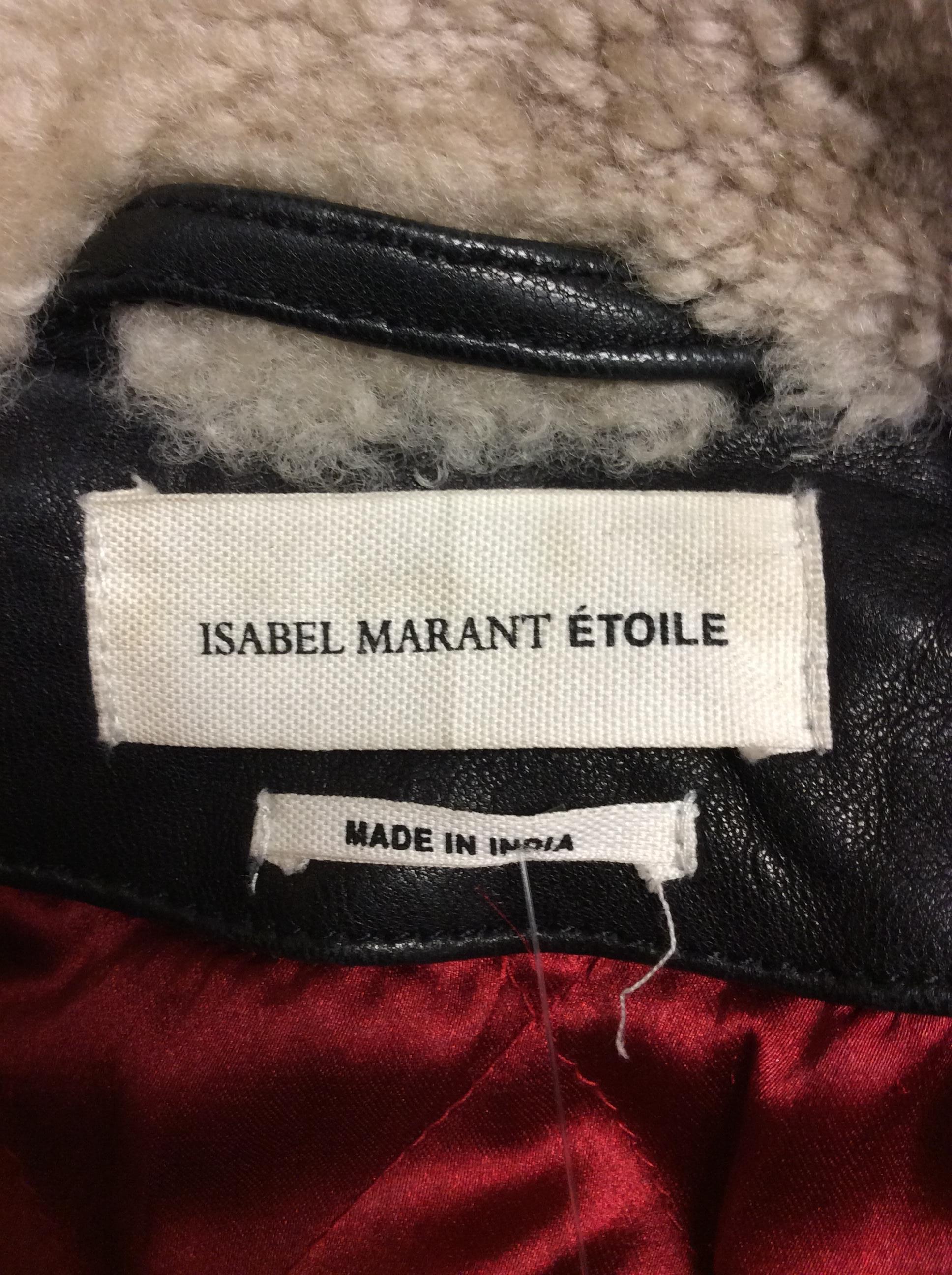 Isabel Marant Black Leather Jacket For Sale 3