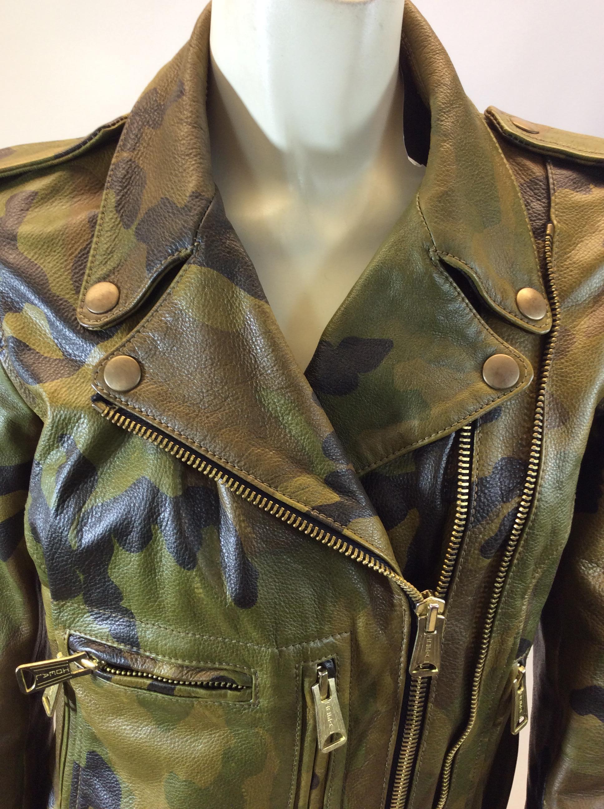leather camouflage jacket