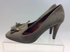 Gucci Tan Suede Tassel Pump