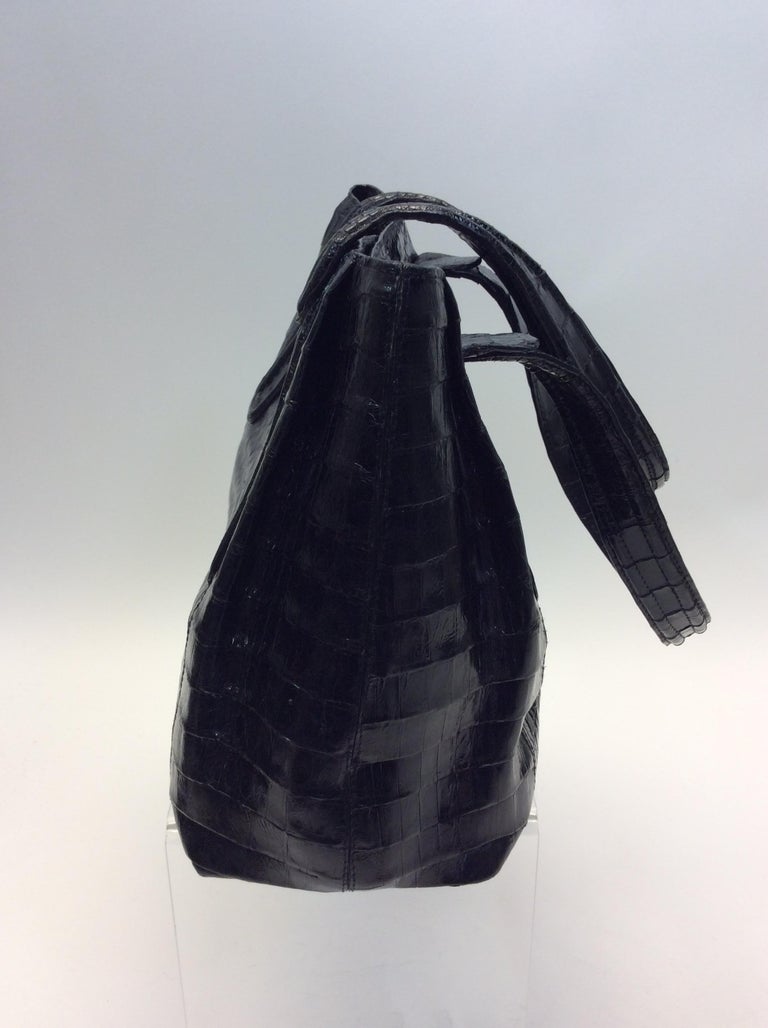 Nancy Gonzales Black Crocodile Handbag For Sale at 1stDibs
