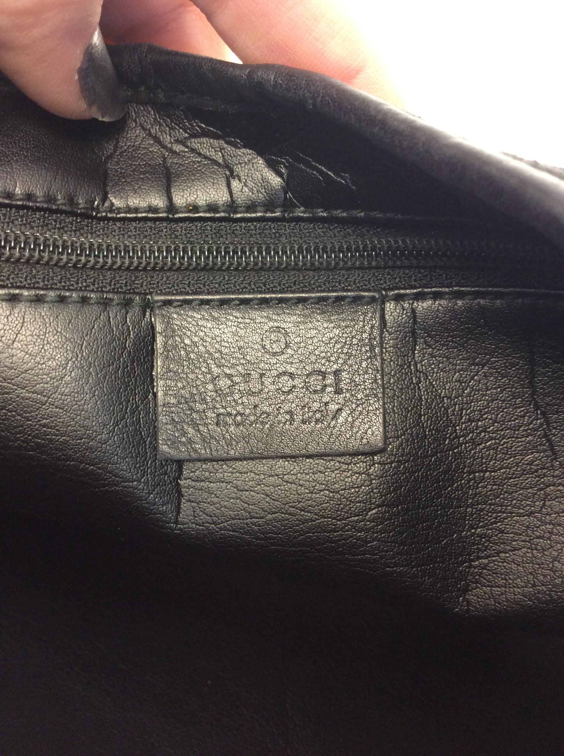 Gucci Black Fabric Stripe Shoulder Bag For Sale 4