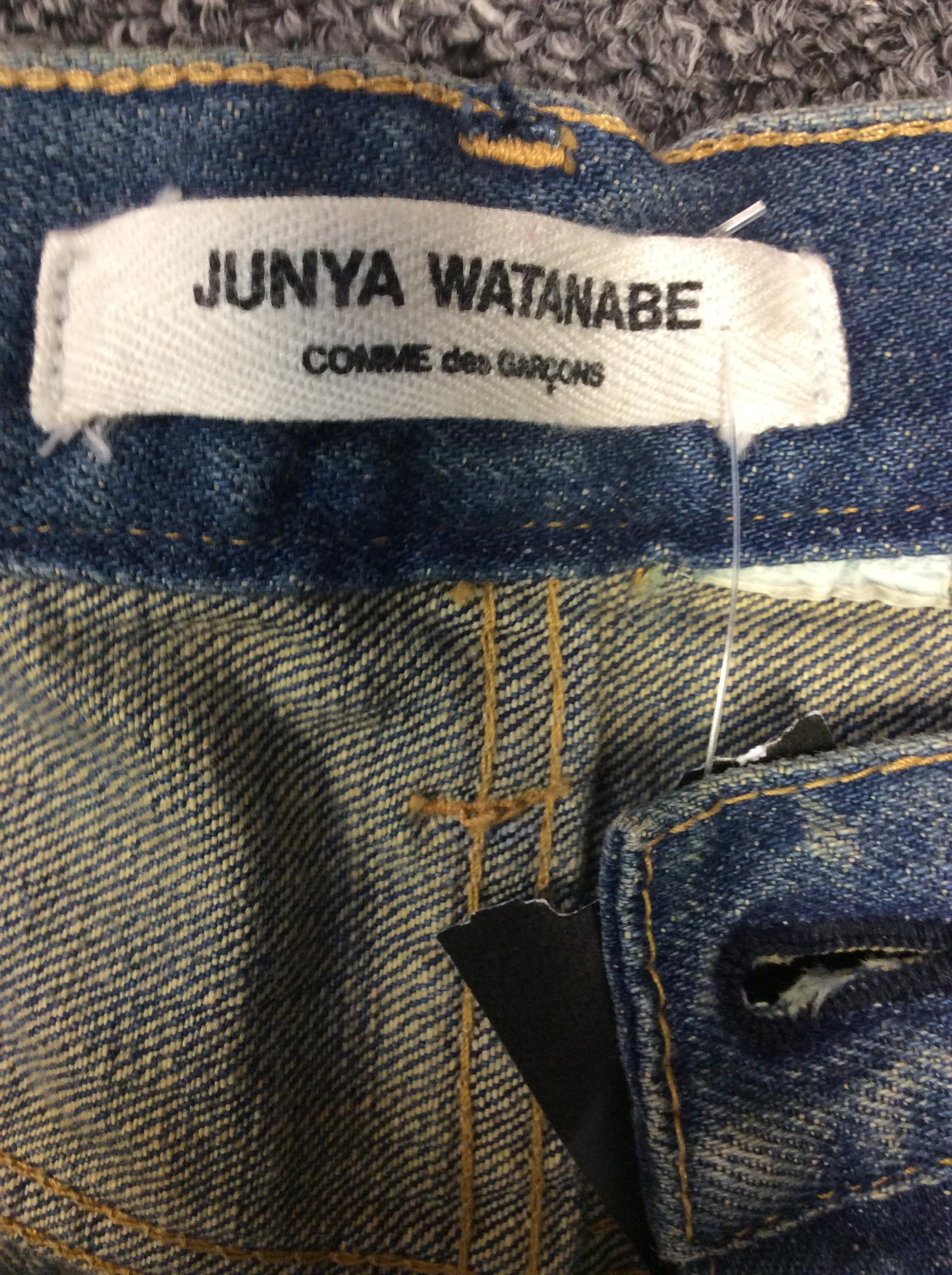 Junya Watanabe Denim Patch Jeans For Sale 1