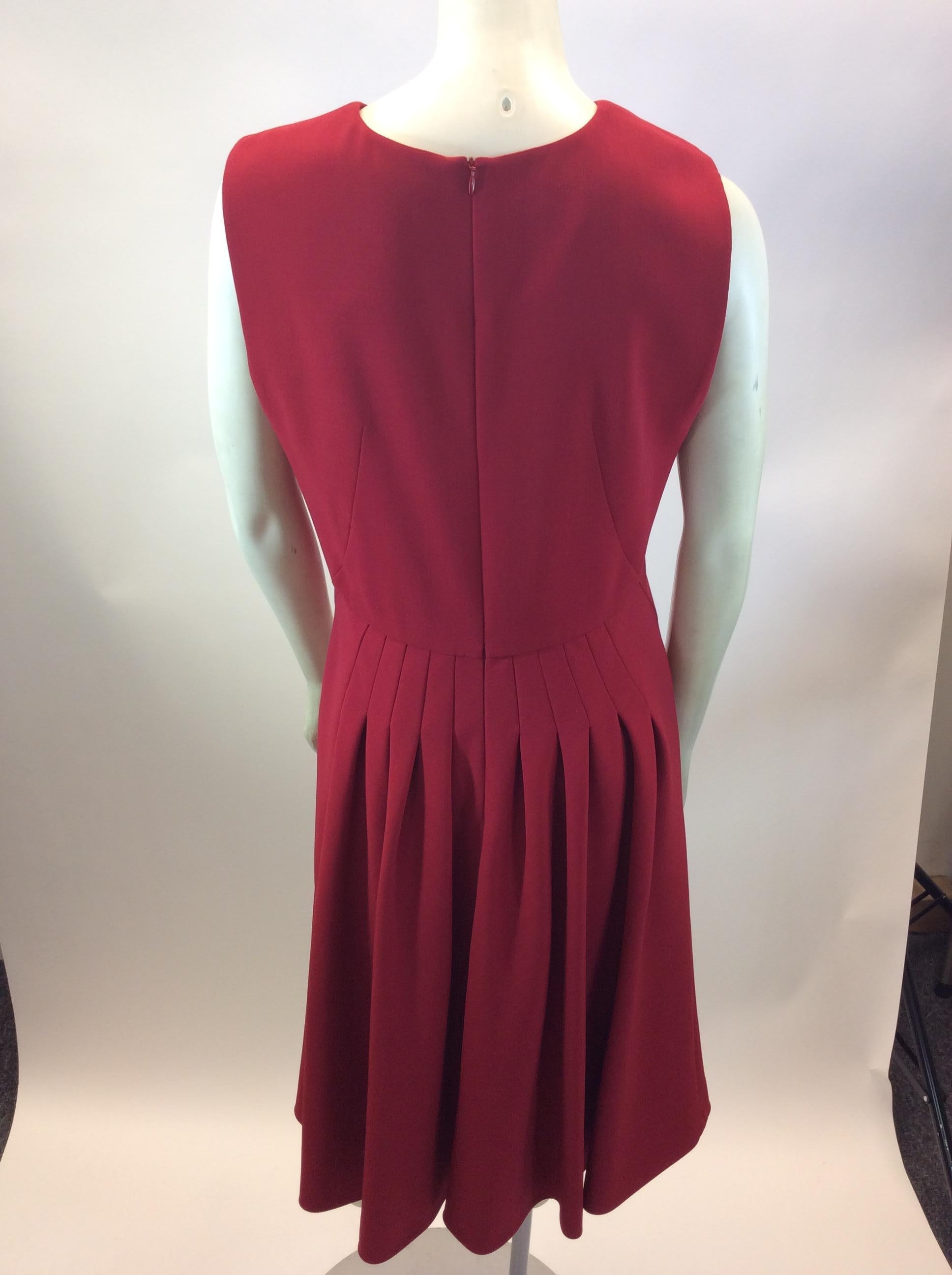 Brown Giorgio Armani Red Wool Dress NWT For Sale