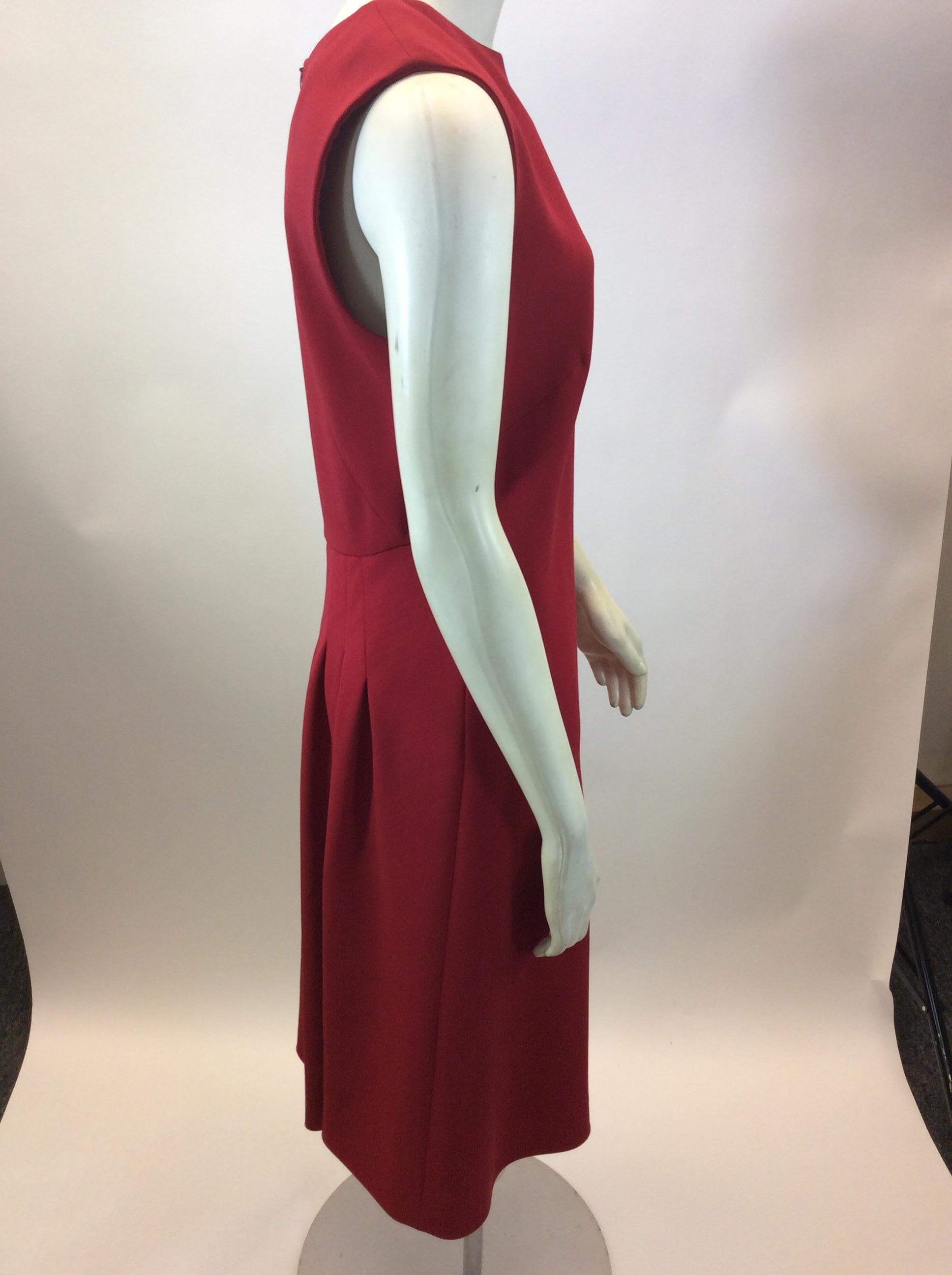 Giorgio Armani Red Wool Dress NWT In New Condition For Sale In Narberth, PA