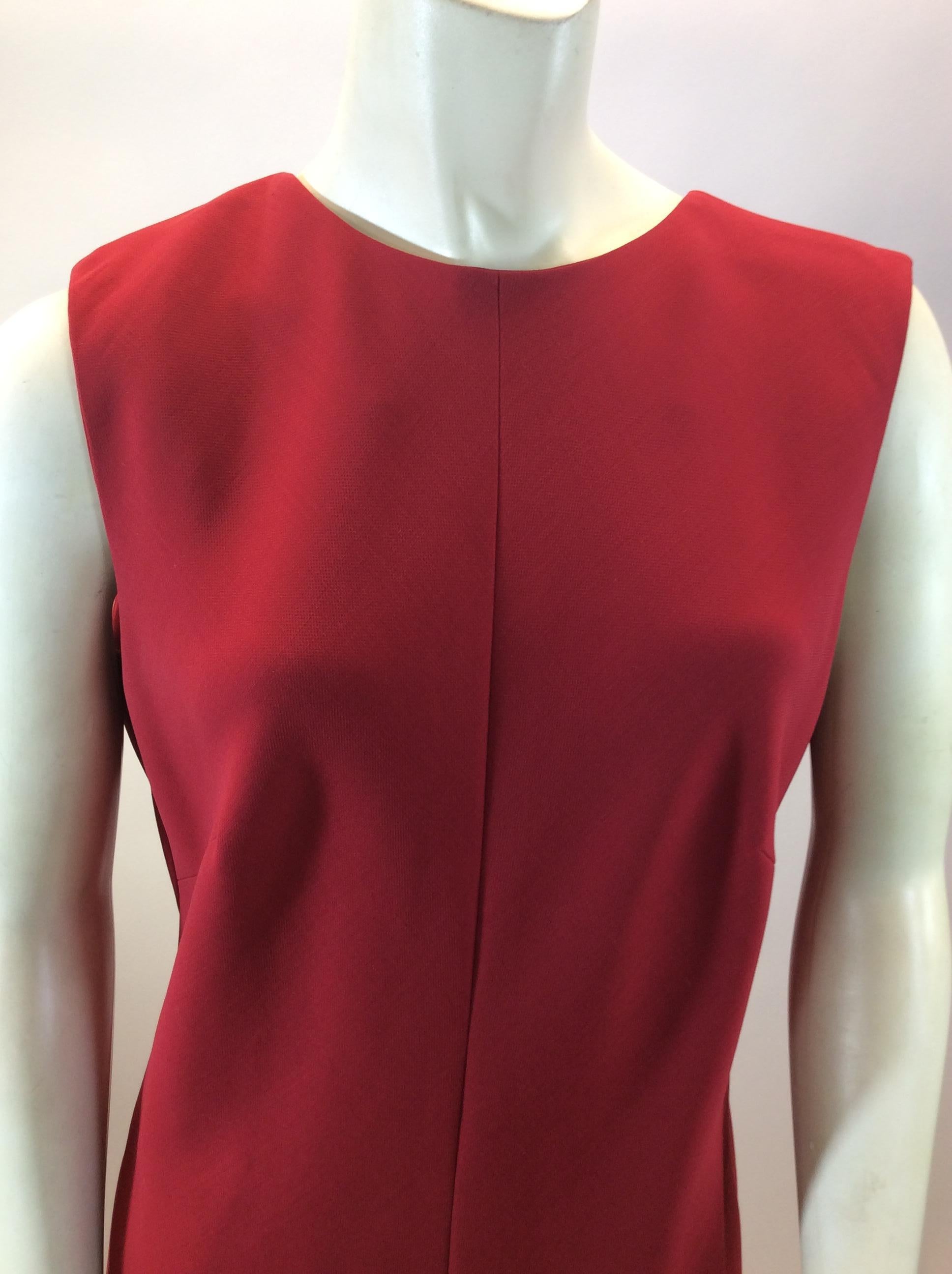 Women's Giorgio Armani Red Wool Dress NWT For Sale
