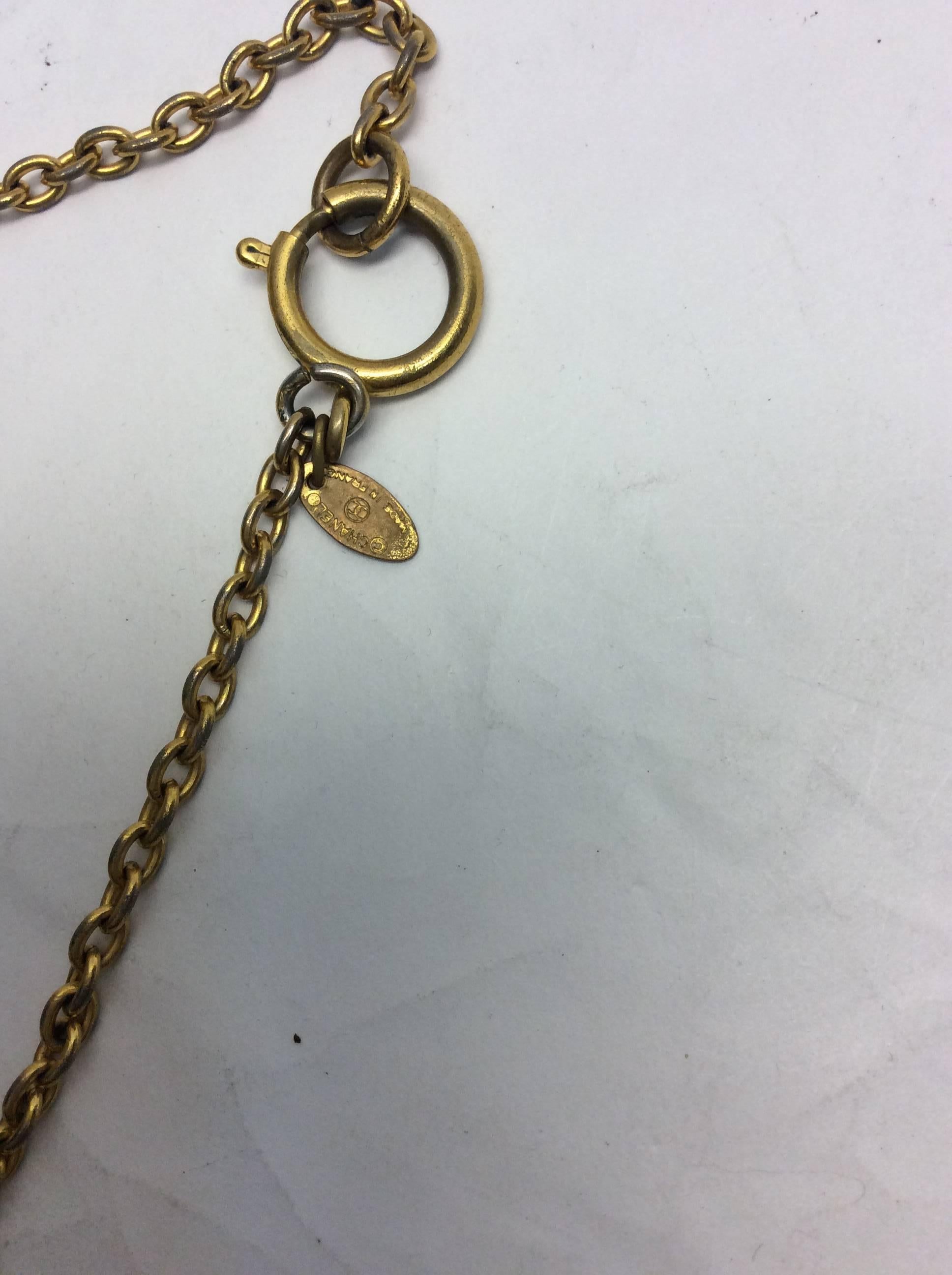Chanel Gold Coin Pendant Necklace For Sale 2