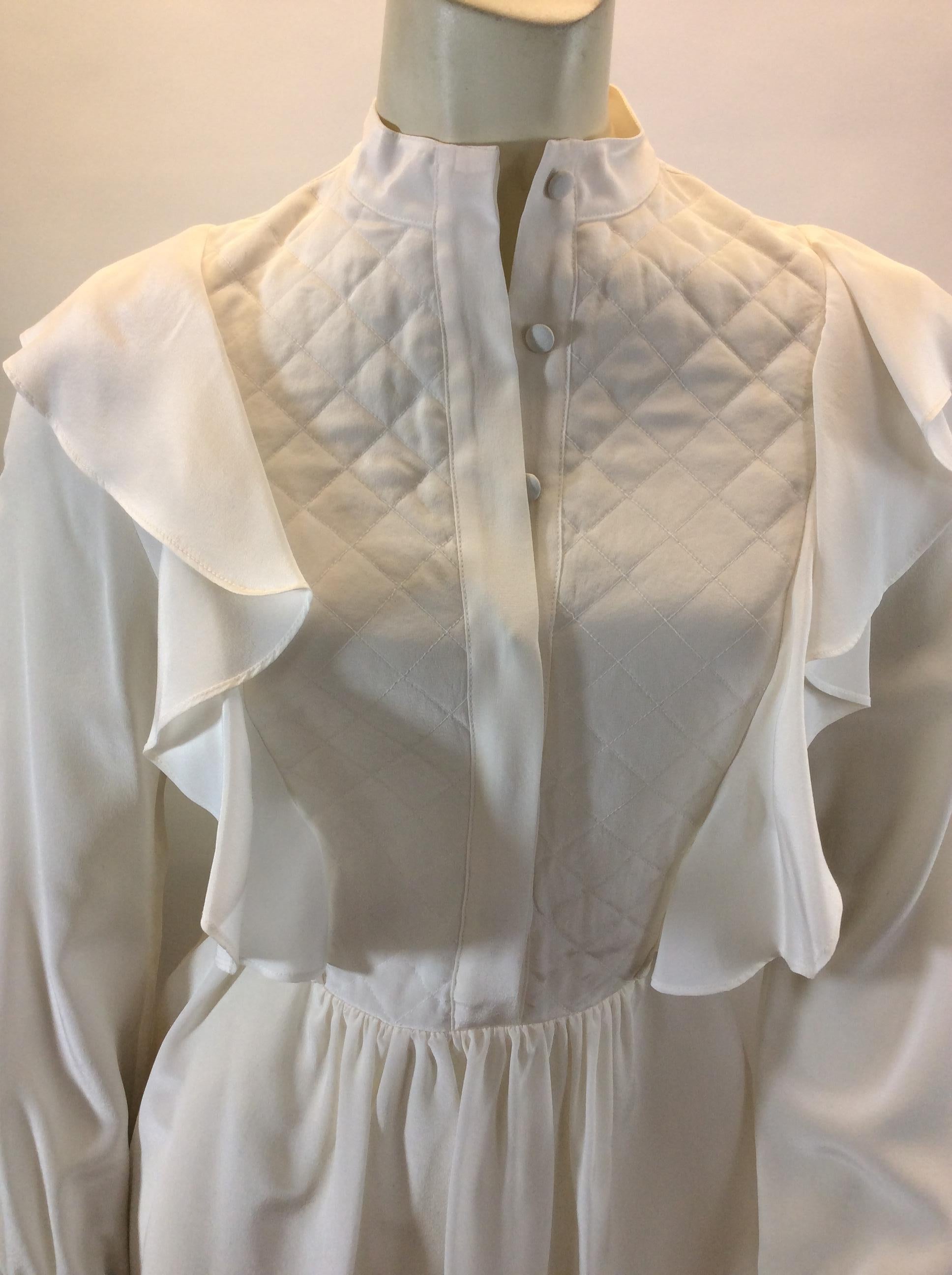 Women's Givenchy White Silk Blouse For Sale