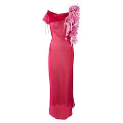 Dolce&Gabbana Frühjahr/Sommer S/S 1998 „Stromboli“ – Seidenkleid mit Blumenmuster