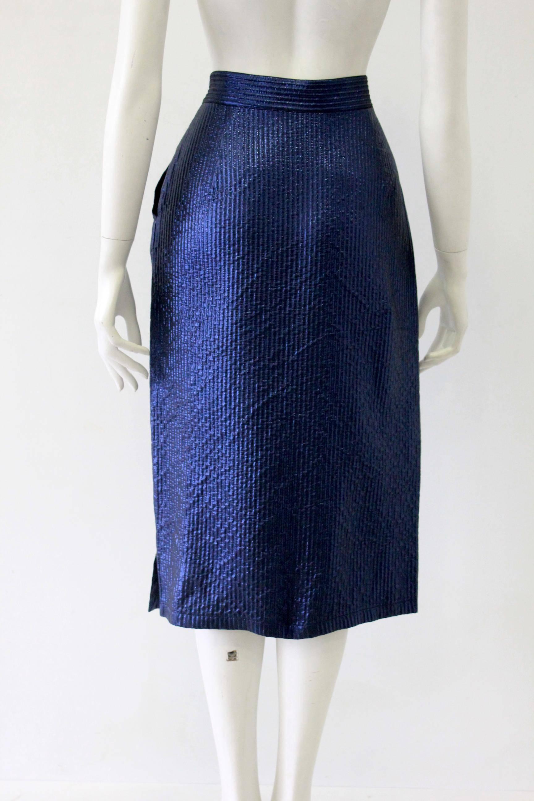 Early Gianni Versace Lurex Skirt In New Condition For Sale In Athens, Agia Paraskevi