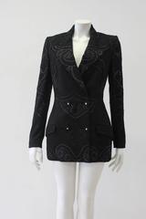 Gianni Versace Couture Chaqueta de encaje con bordado metálico Otoño 1996