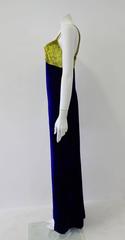 Gianni Versace Istante Crushed Velvet Evening Dress Fall 1997
