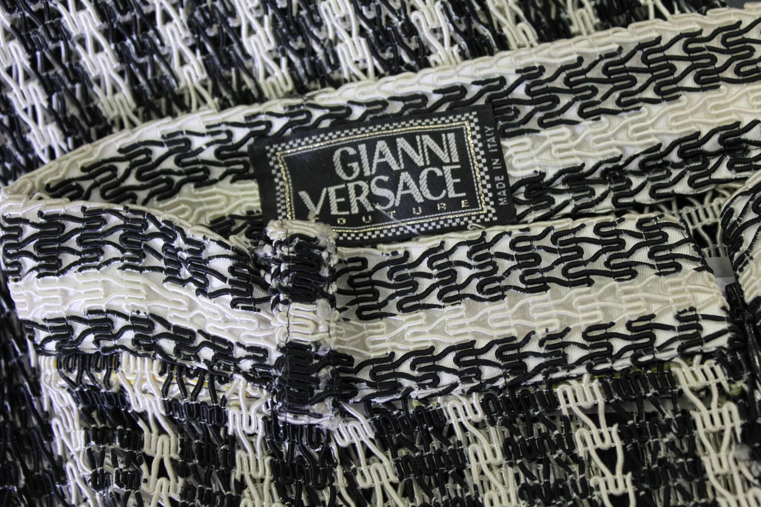 Unique Gianni Versace Couture Punk Striped Pants Fall 1993 For Sale 1