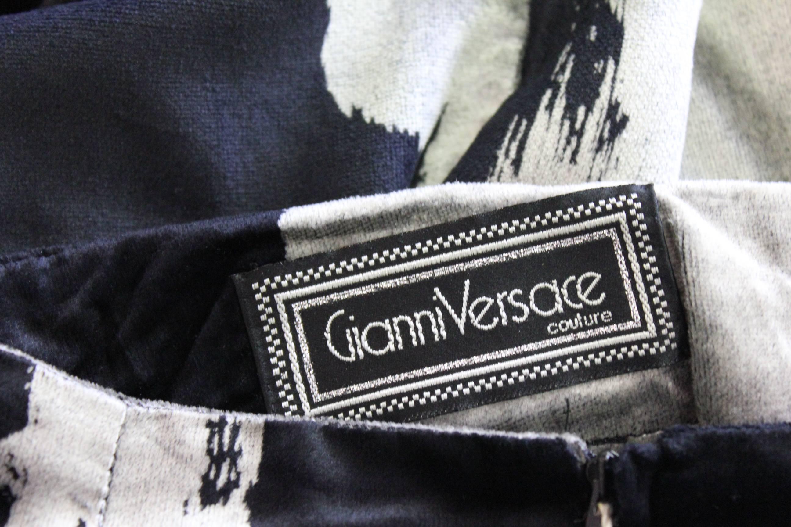 Rare Gianni Versace Couture Printed Pants Fall 1990 For Sale 2