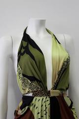 Interesting ISSA Mid-Length Multi-Coloured Silk Wrap Dress