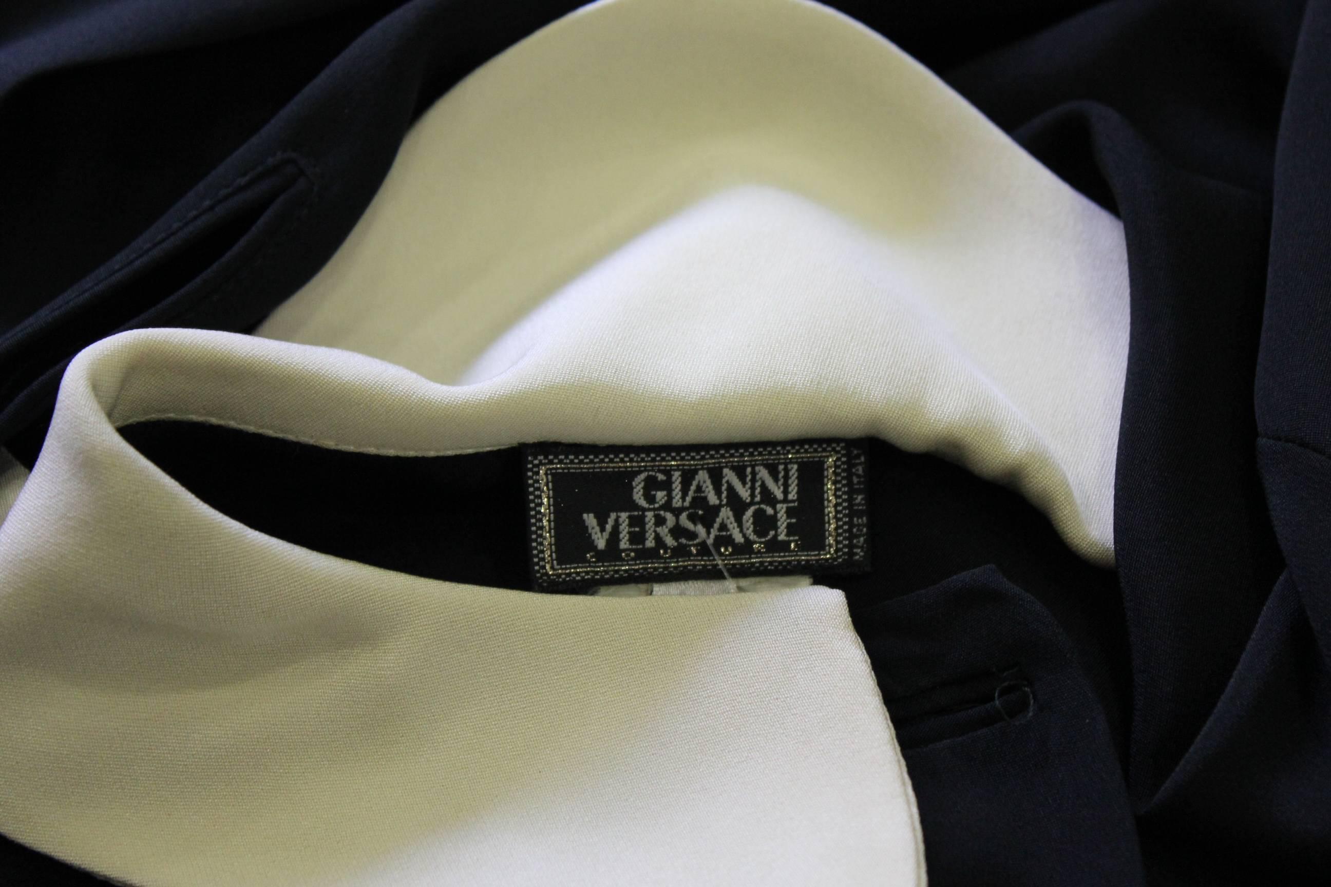 Rare Gianni Versace Couture Crepe De Chine Silk Shirt Spring 1994 For Sale 1