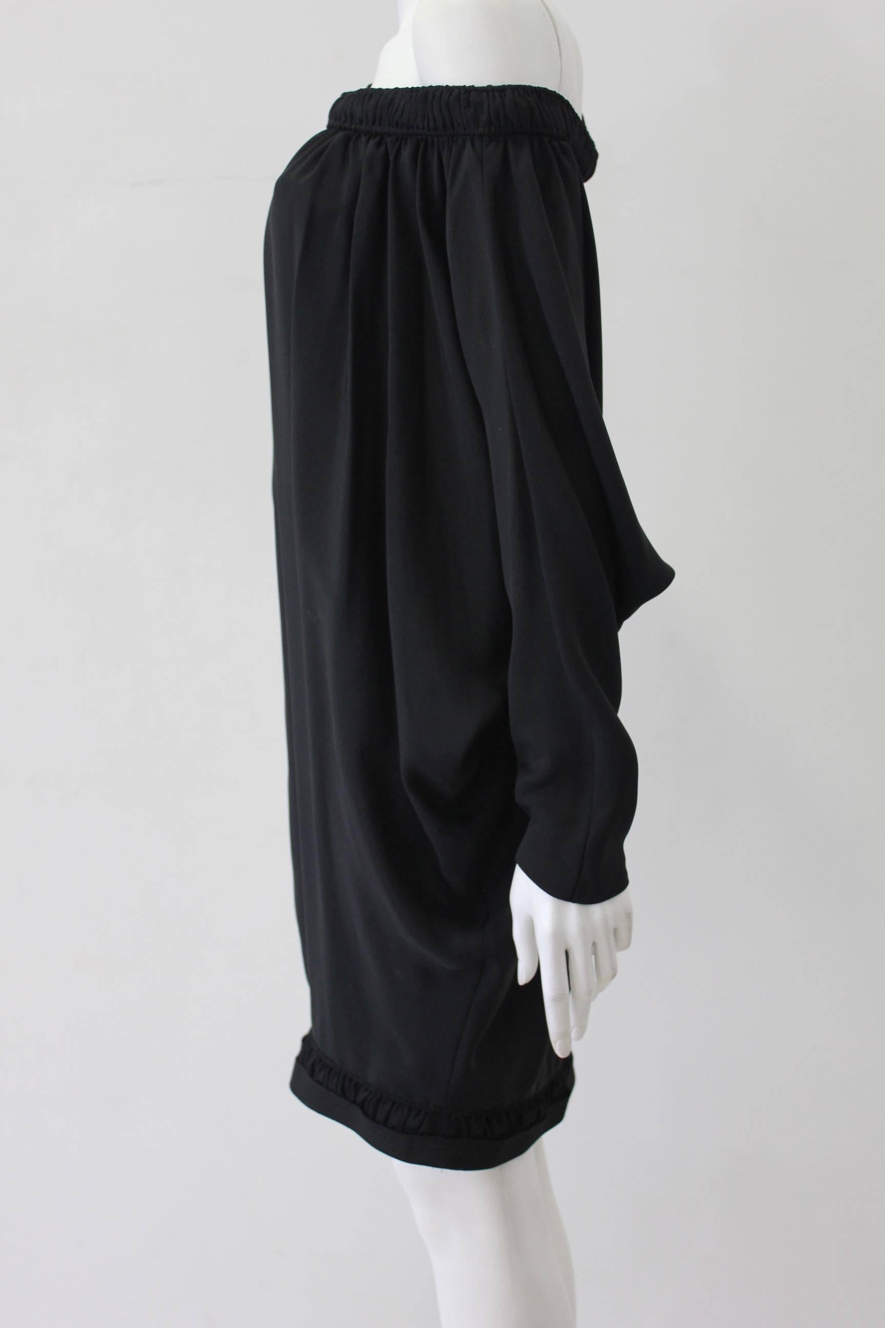 Black Rare Gianni Versace Couture Silk Dress Fall 1990 For Sale