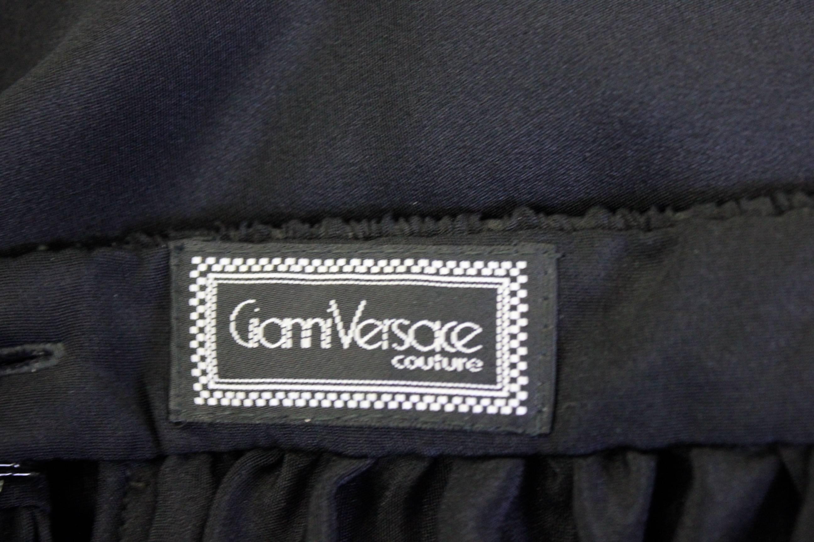 Rare Gianni Versace Couture Silk Dress Fall 1990 For Sale 2