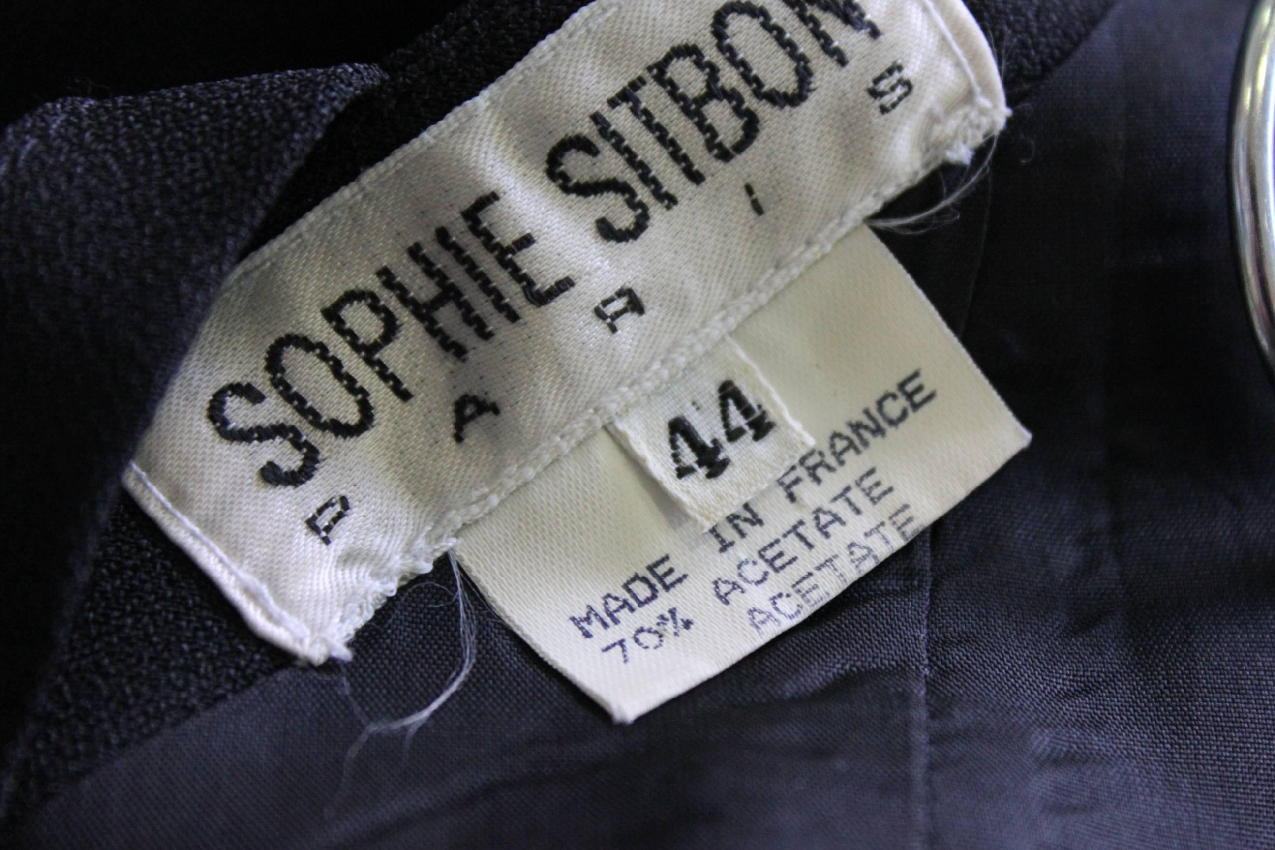 Unique Sophie Sitbon Black Cut Out Sleeve Dress For Sale 4