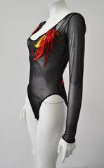 Rare Gianfranco Ferre Sheer Sequin Bodysuit 1990's