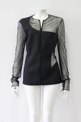 Rare Gianni Versace Couture Sheer Detail Jacket