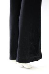 Roberto Cavalli Plain Boot Cut Pants And Black Glitter Strass