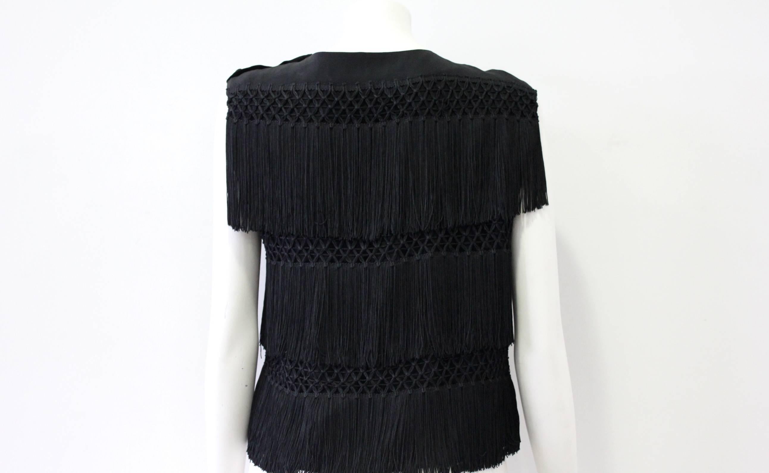 Rare Moschino Top With Fringes In New Condition For Sale In Athens, Agia Paraskevi