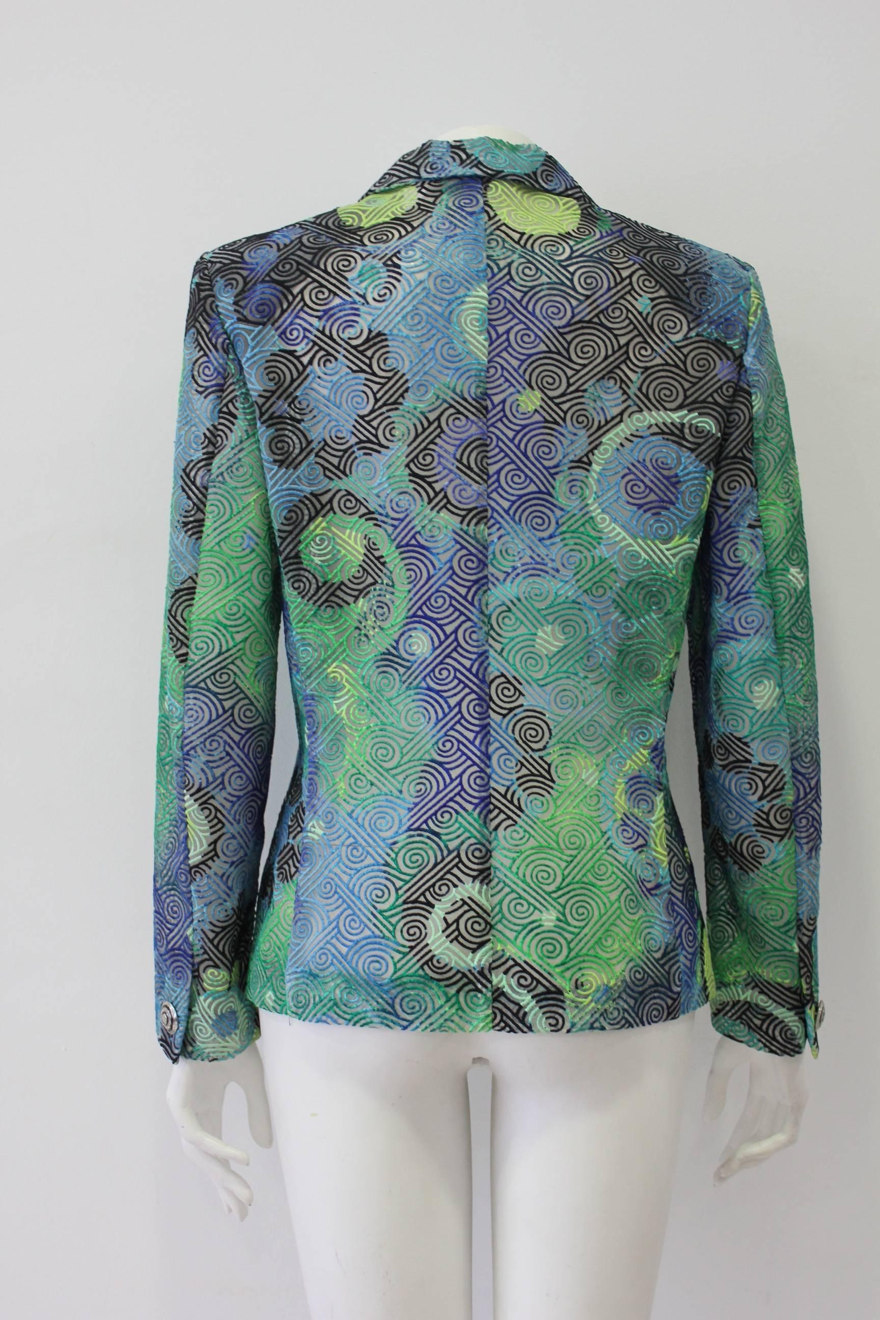 Gianni Versace Couture Punk Laser-Cut Jacket Spring 1994 In New Condition For Sale In Athens, Agia Paraskevi