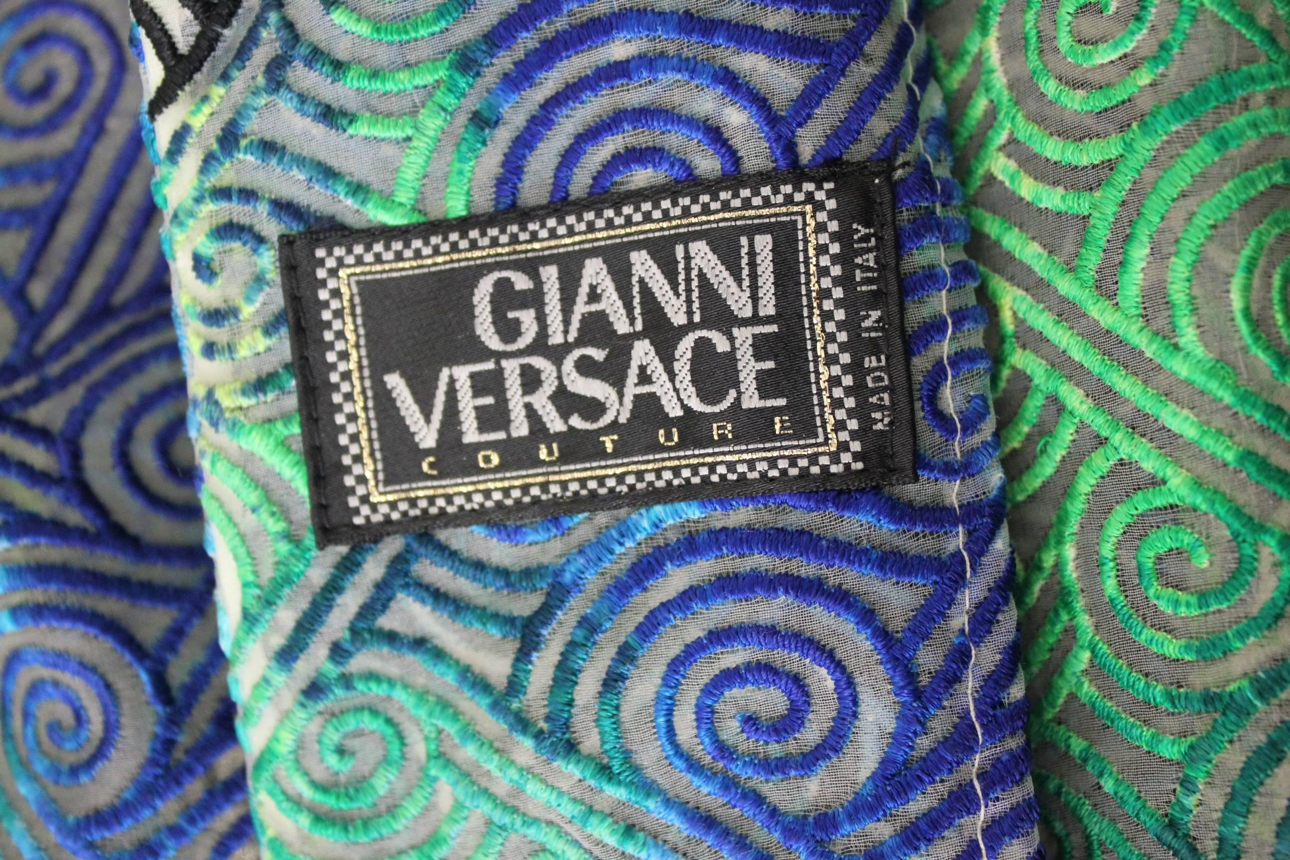 Gianni Versace Couture Punk Laser-Cut Jacket Spring 1994 For Sale 2