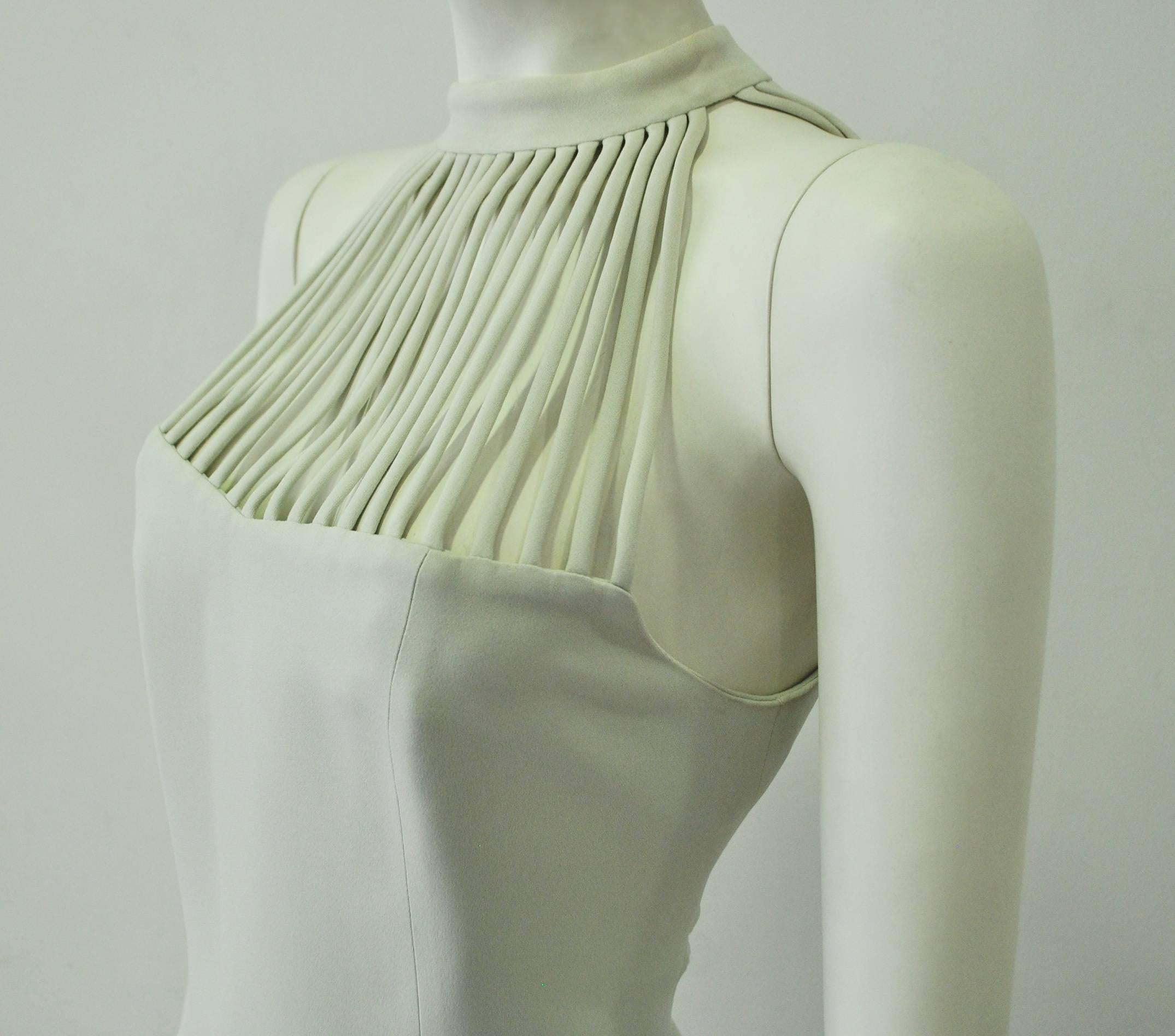 Unique Angello Mozillo Cage Detail Top Bodycon Dress In New Condition For Sale In Athens, Agia Paraskevi