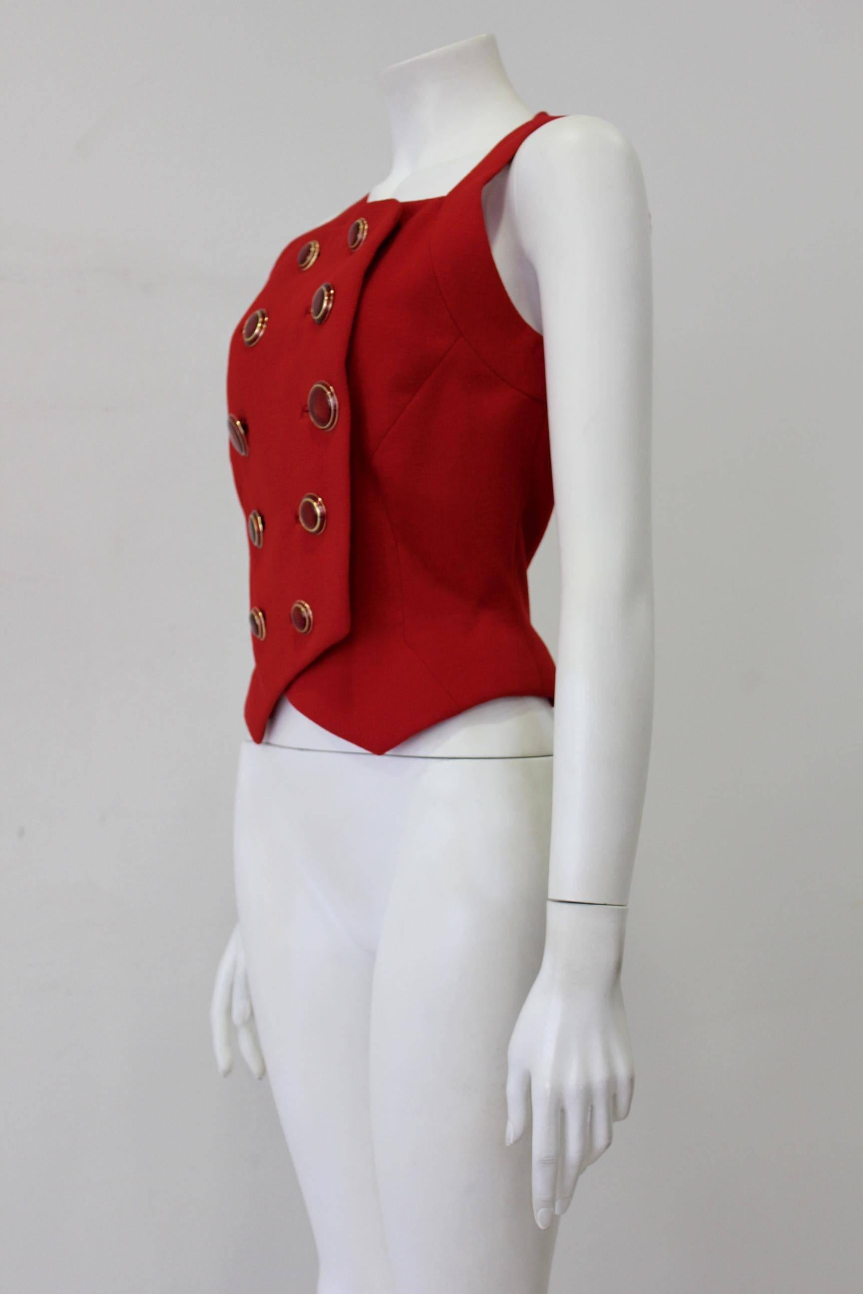 Rare Gianni Versace Couture Nautical Waistcoat Spring 1993 In New Condition For Sale In Athens, Agia Paraskevi