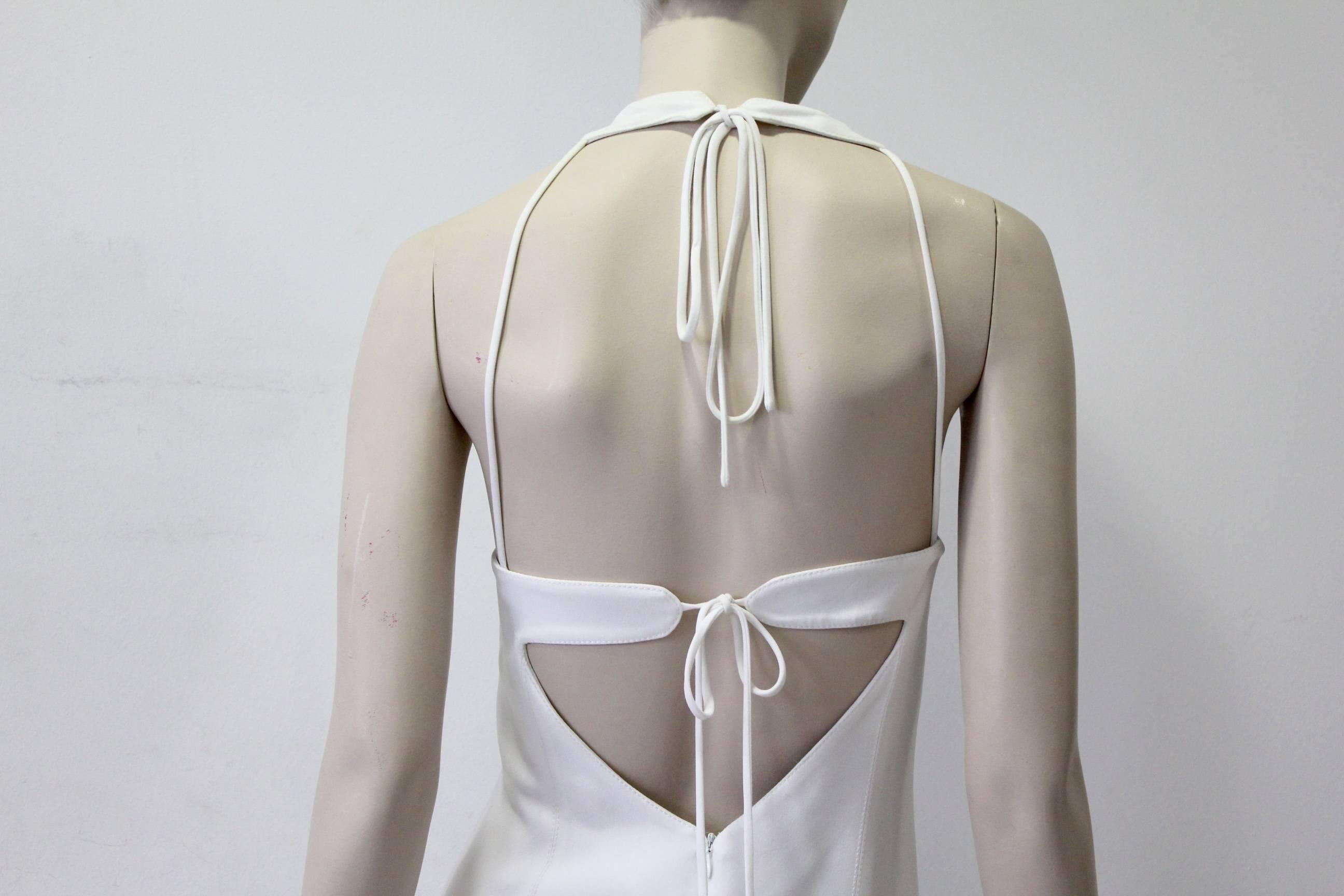 Rare Angelo Mozzillo Cocktail Dress With A Strappy Design Back For Sale 1