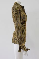 Early Gianni Versace Couture Gold-Black Lurex Shirt