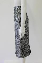 Early Gianni Versace Brocade Silver Lurex Quilted Skirt Spring 1986