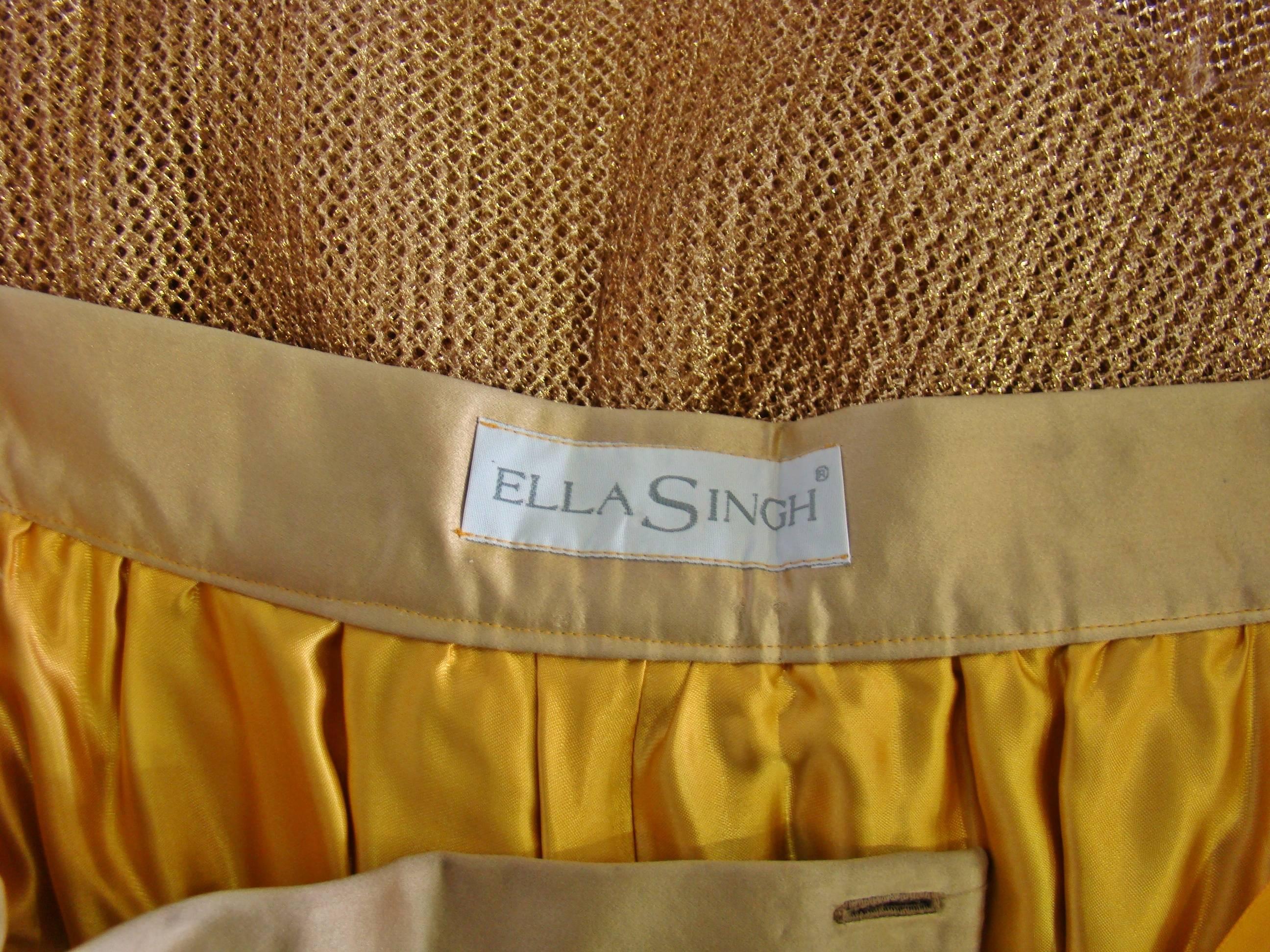 Rare Ella Singh Lurex Mesh Evening Skirt 1990's For Sale 1