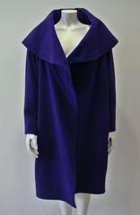Claude Montana Purple Wrap Coat, Fall 1995