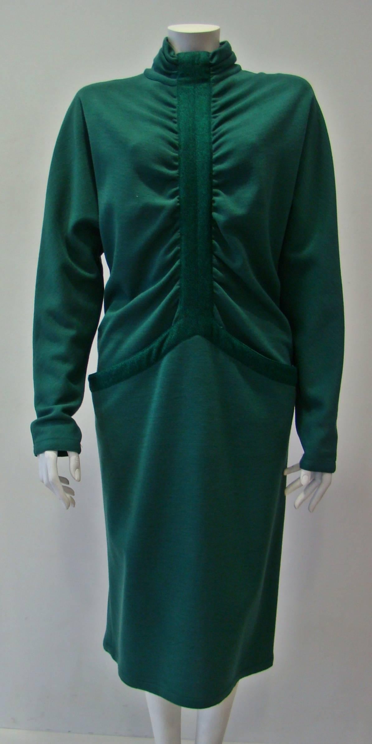 Early Gianni Versace Wool Dress 1983