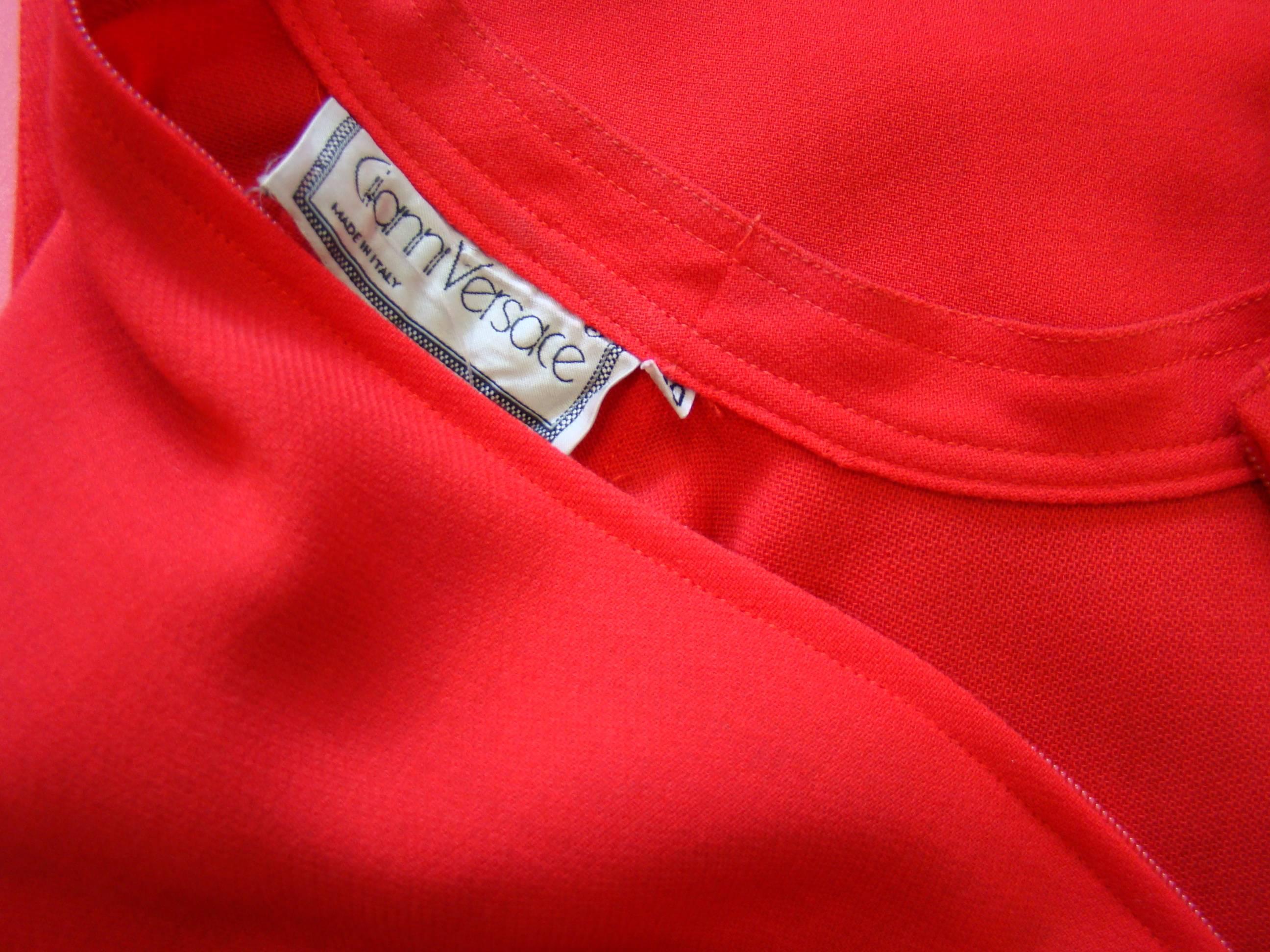 Rare Gianni Versace Red Dress  For Sale 3