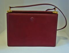 Gianni Versace Bordeaux Leather Shoulder Bag