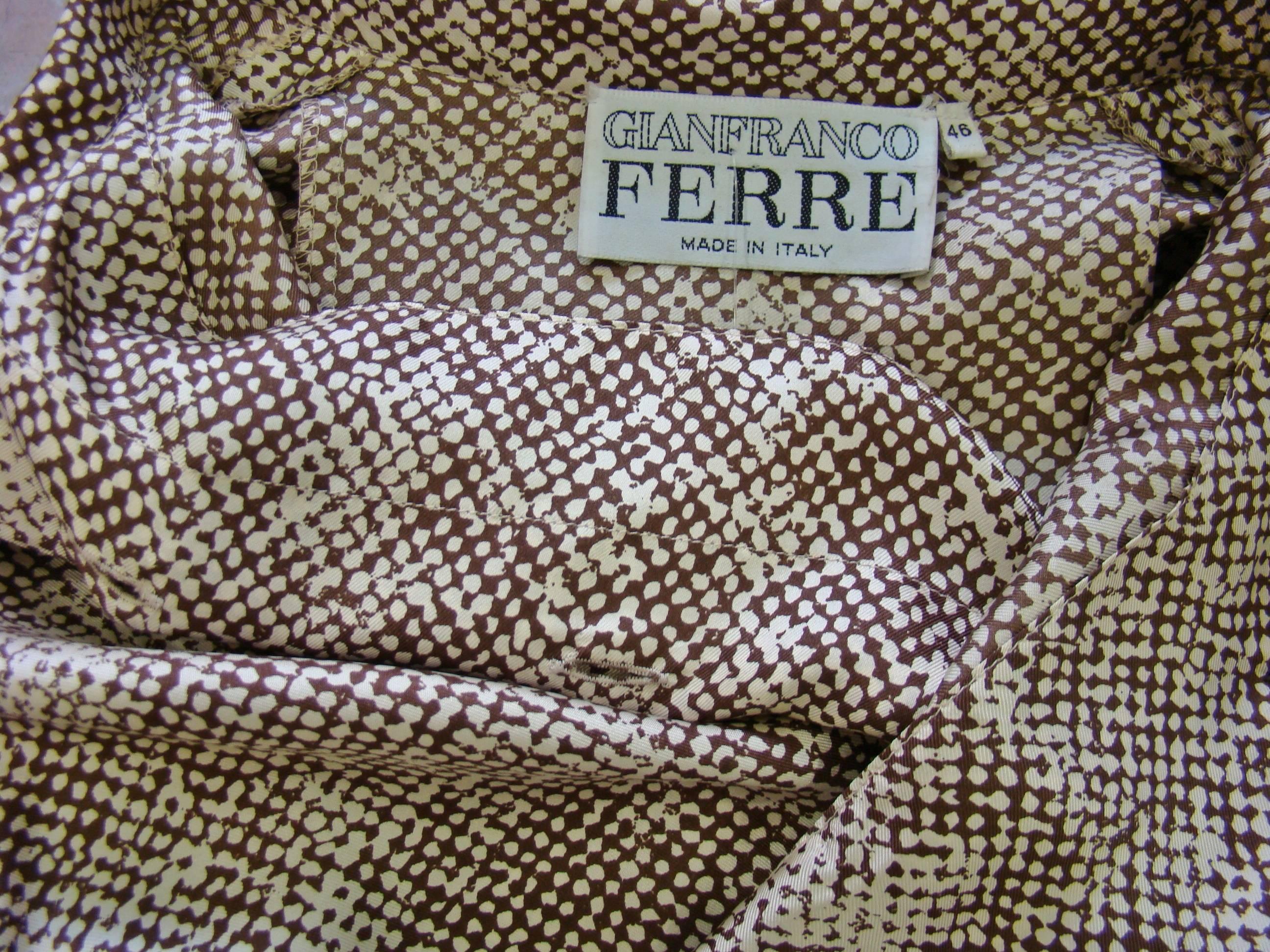 Rare Gianfranco Ferre Silk Shirt For Sale 2