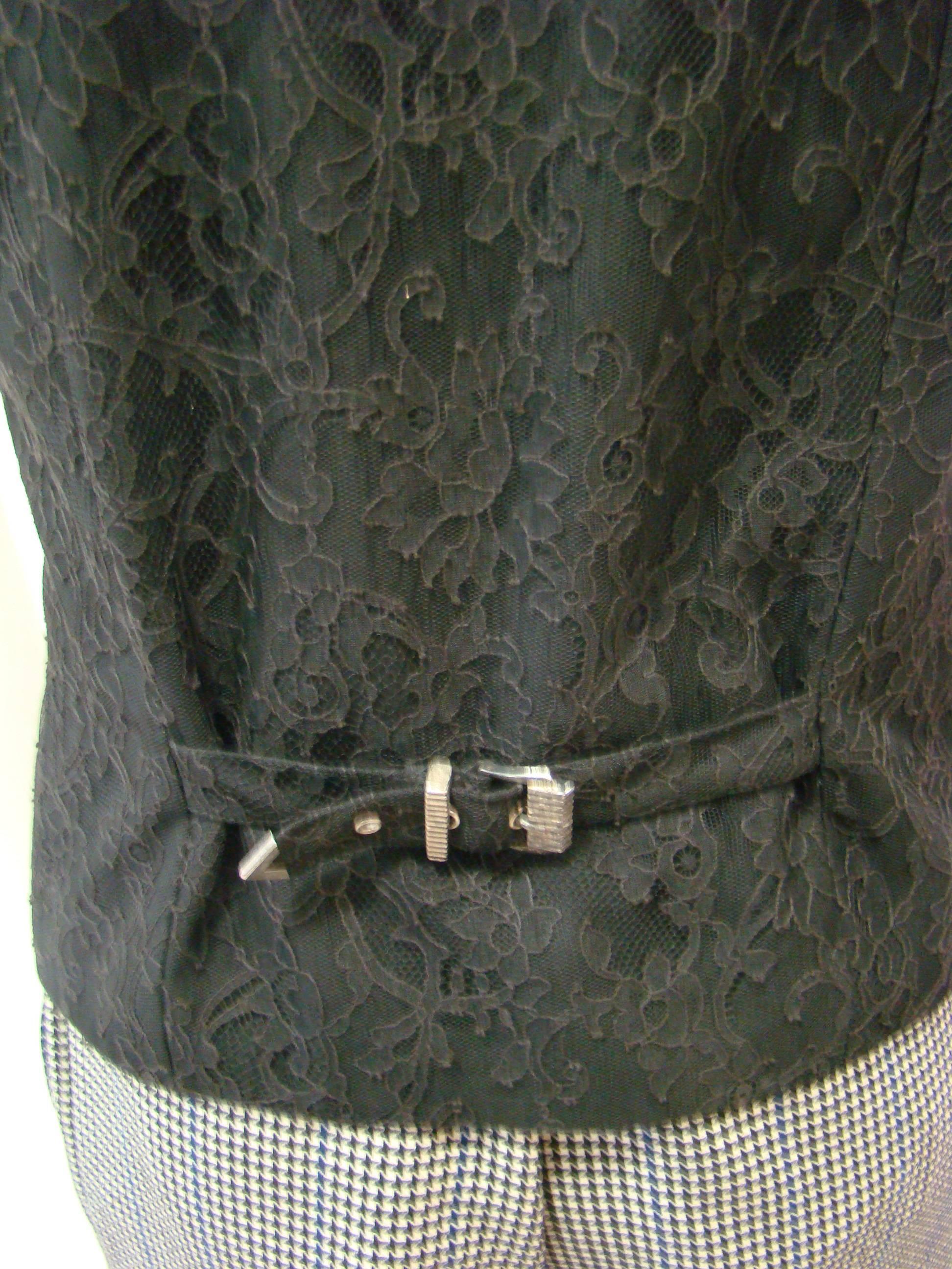 Gianni Versace Lace Waistcoat Vest Punk Collection Spring 1994 For Sale 1