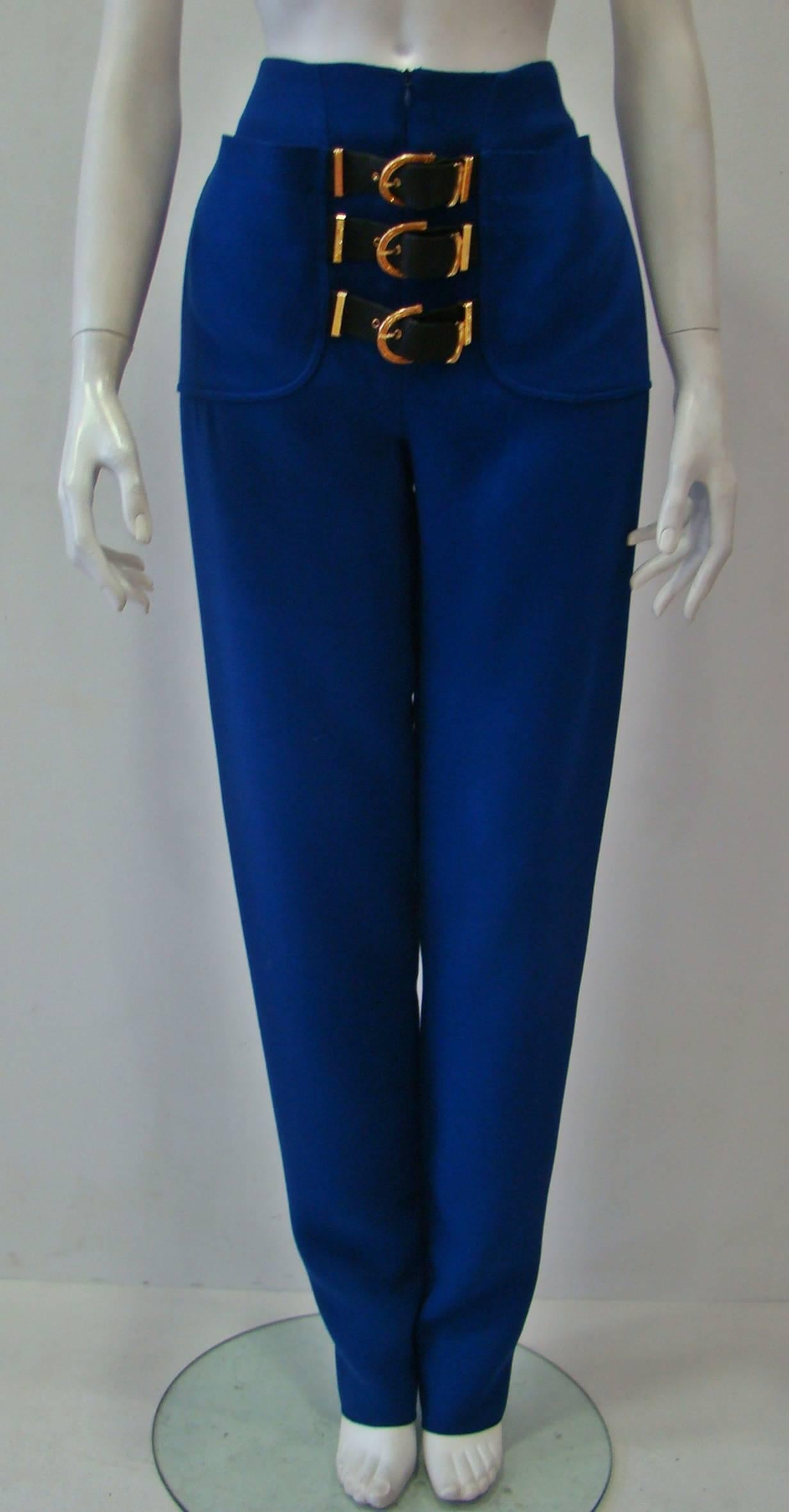 Unique Gianni Versace Couture Bondage Collection Pants. 