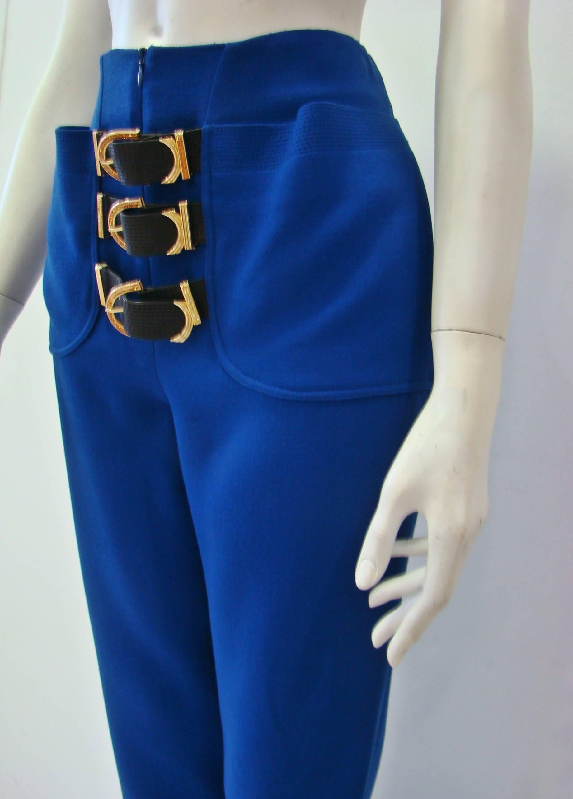 Unique Gianni Versace Couture Bondage Collection Pants Fall 1992 In New Condition For Sale In Athens, Agia Paraskevi