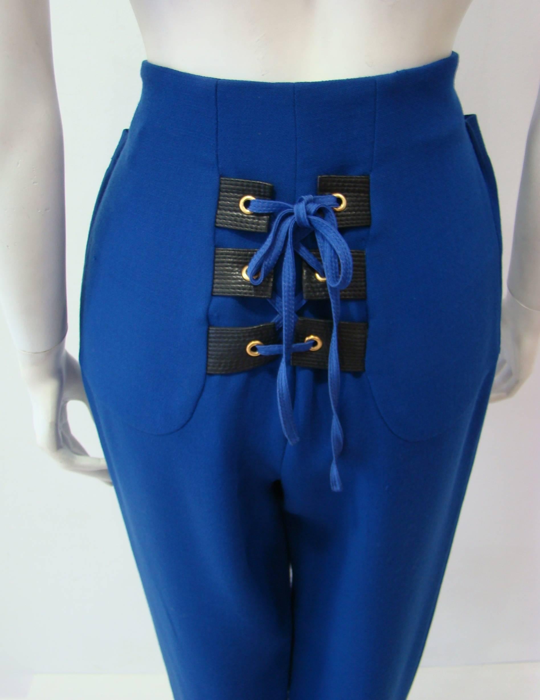 Unique Gianni Versace Couture Bondage Collection Pants Fall 1992 For Sale 1