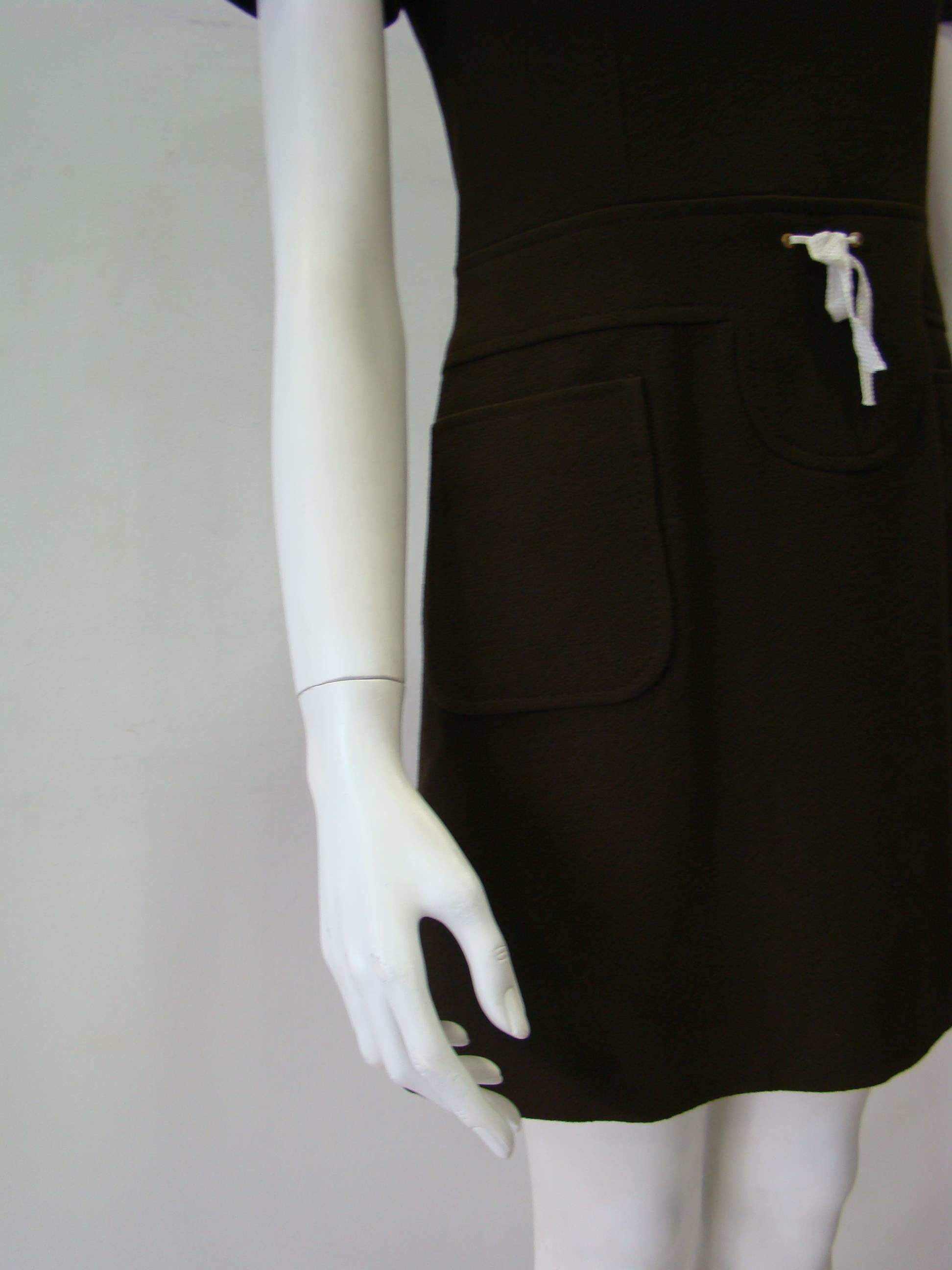 Women's Louis Feraud Wool Mini Dress For Sale