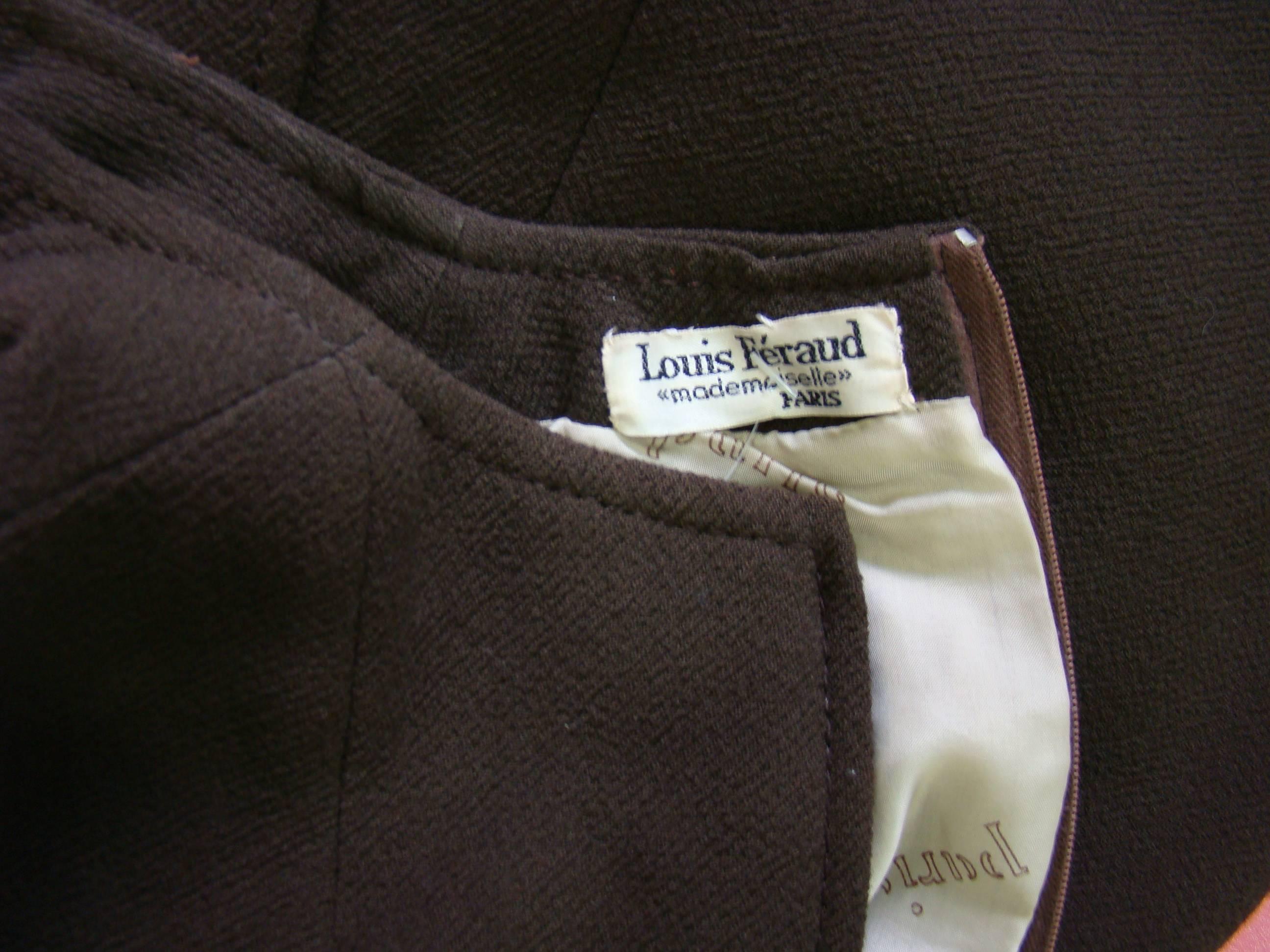 Louis Feraud Wool Mini Dress For Sale 1
