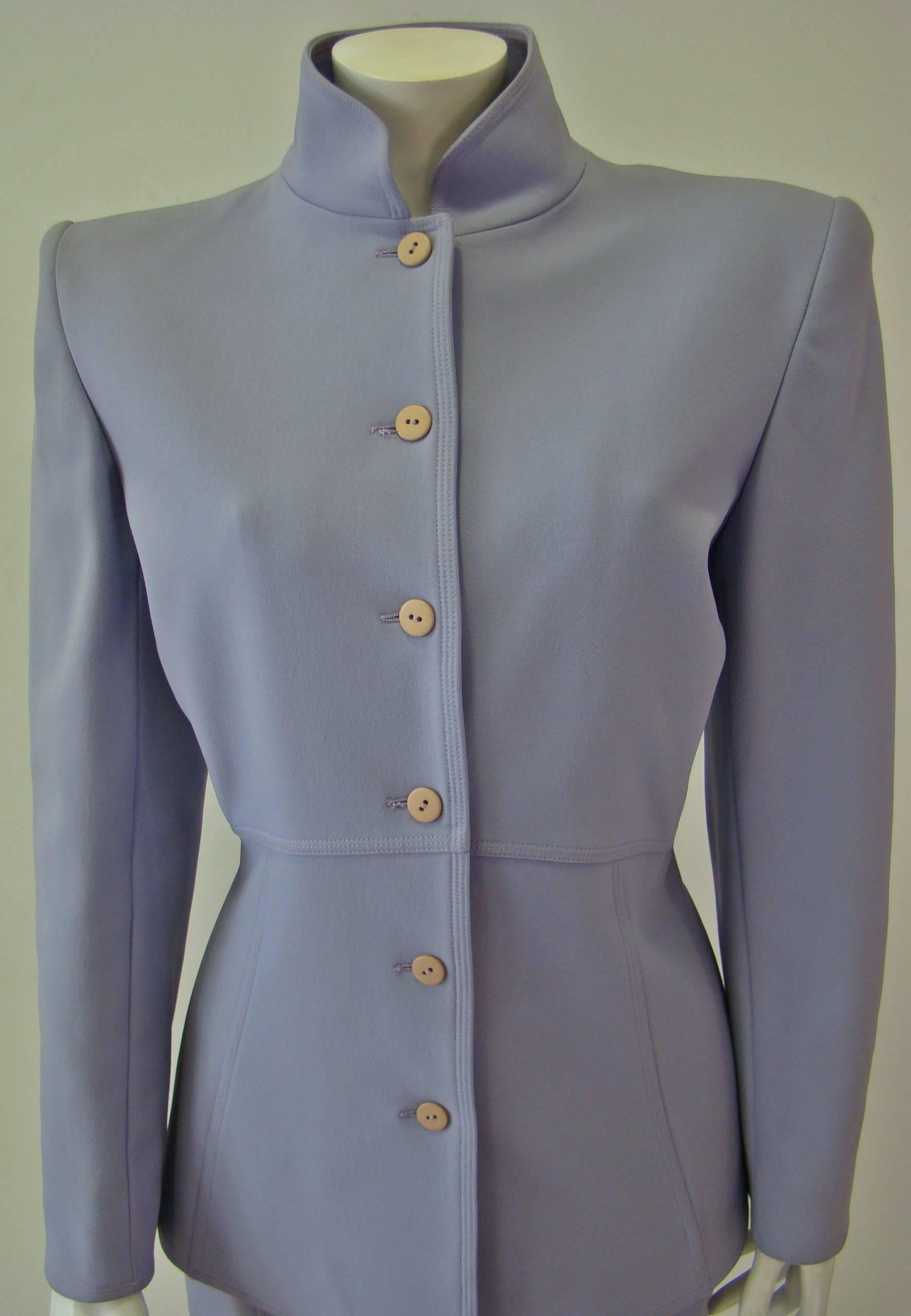Claude Montana Lavender Skirt Suit For Sale 1