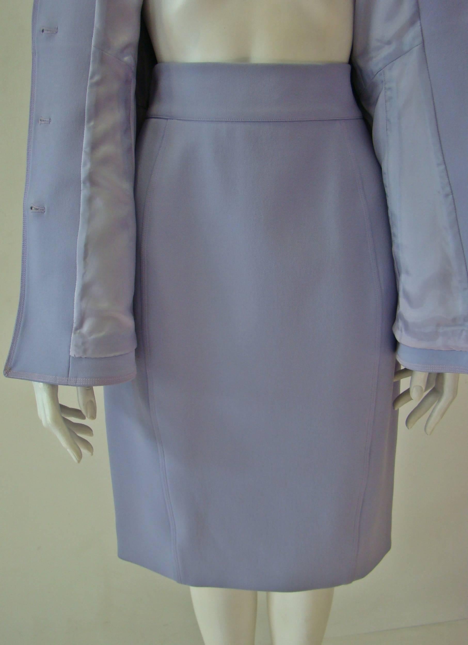 Claude Montana Lavender Skirt Suit For Sale 2