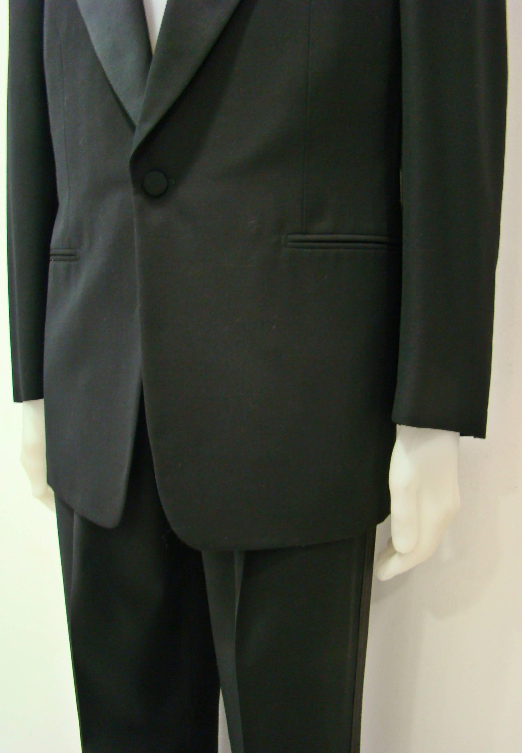 Unique Gianfranco Ferre Wool Smoking Suit For Sale 1